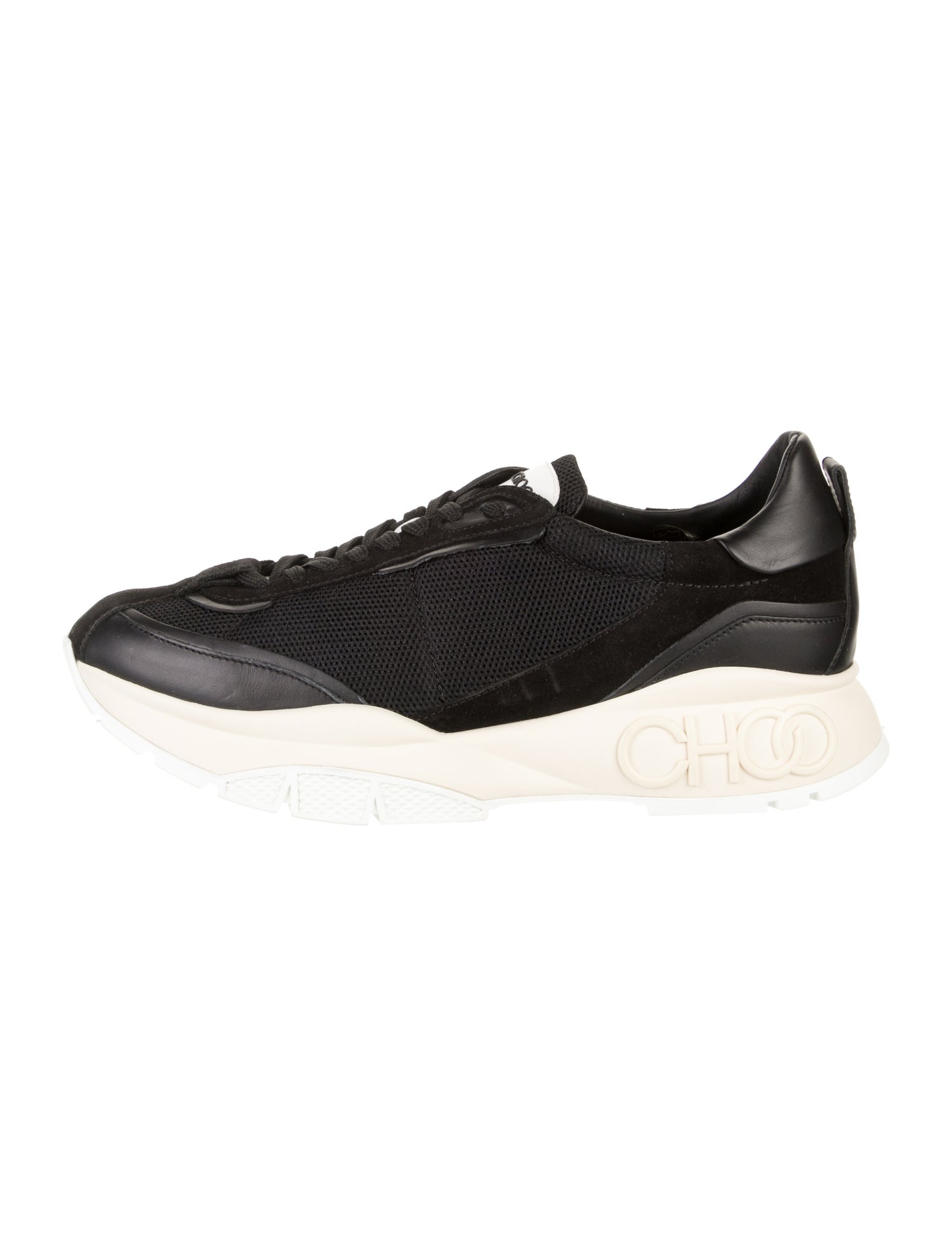 Jimmy Choo Suede Mesh Accents Sneakers