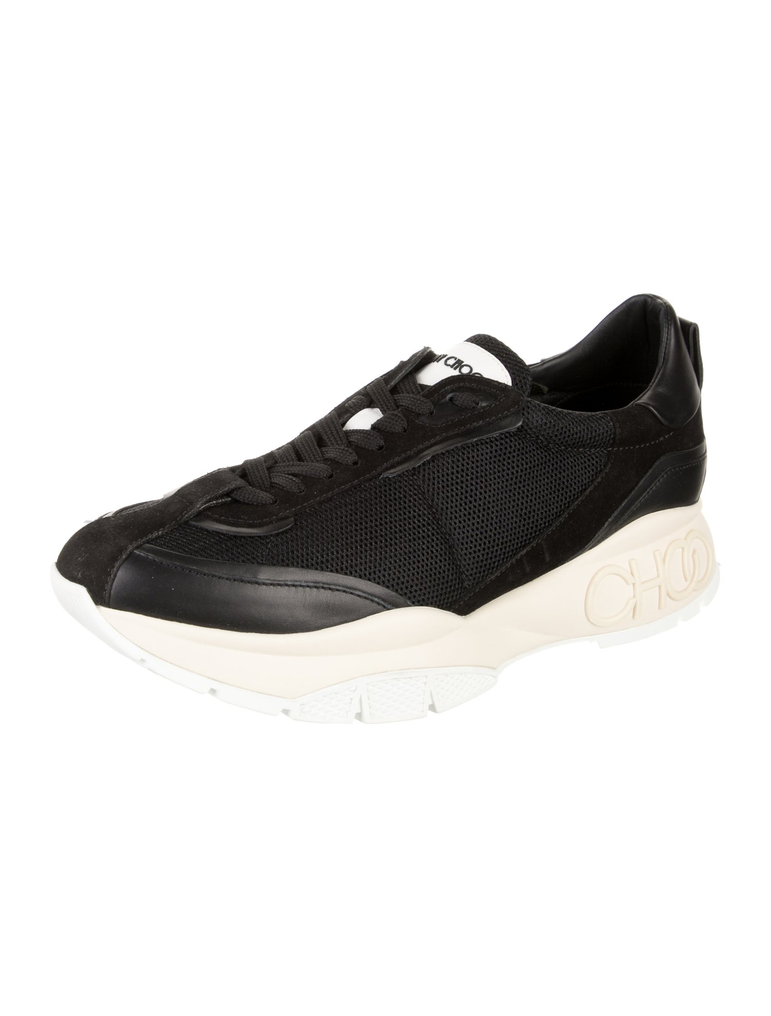 Jimmy Choo Suede Mesh Accents Sneakers