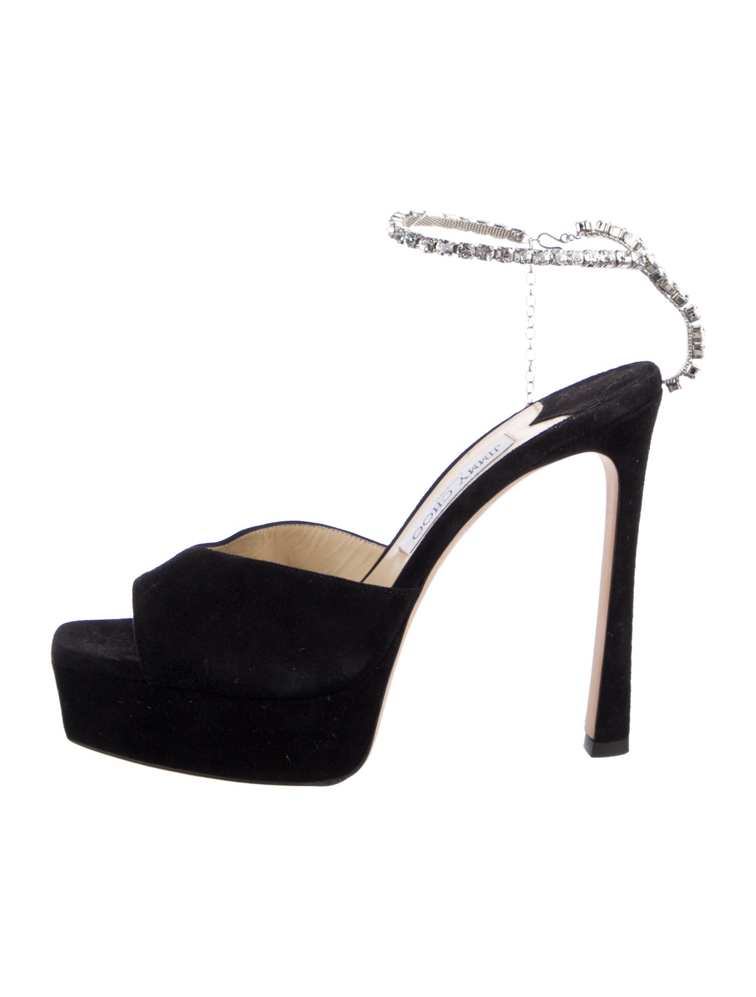 Jimmy Choo Suede Crystal Embellishments Sandals