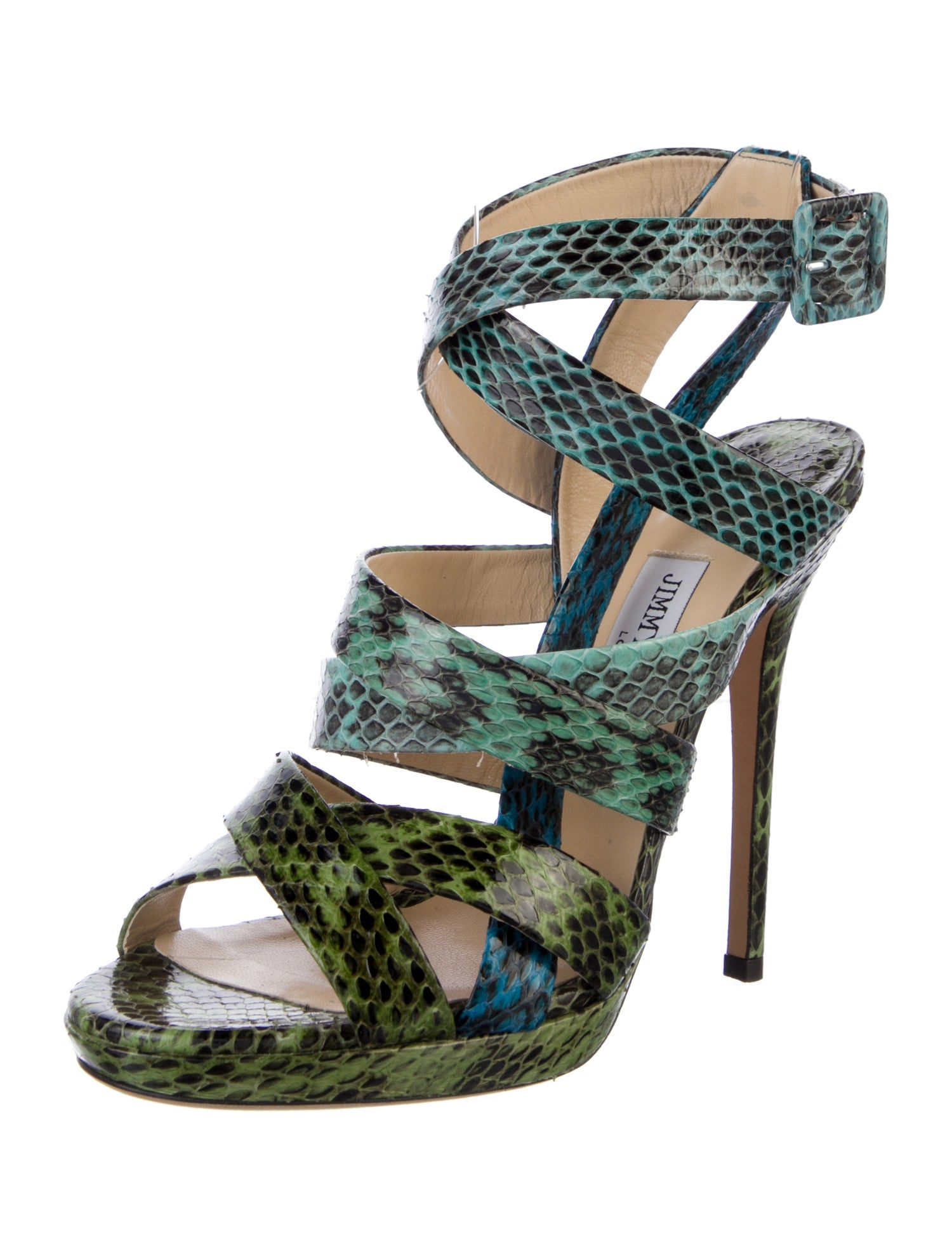 Jimmy Choo Lizard Animal Print Sandals