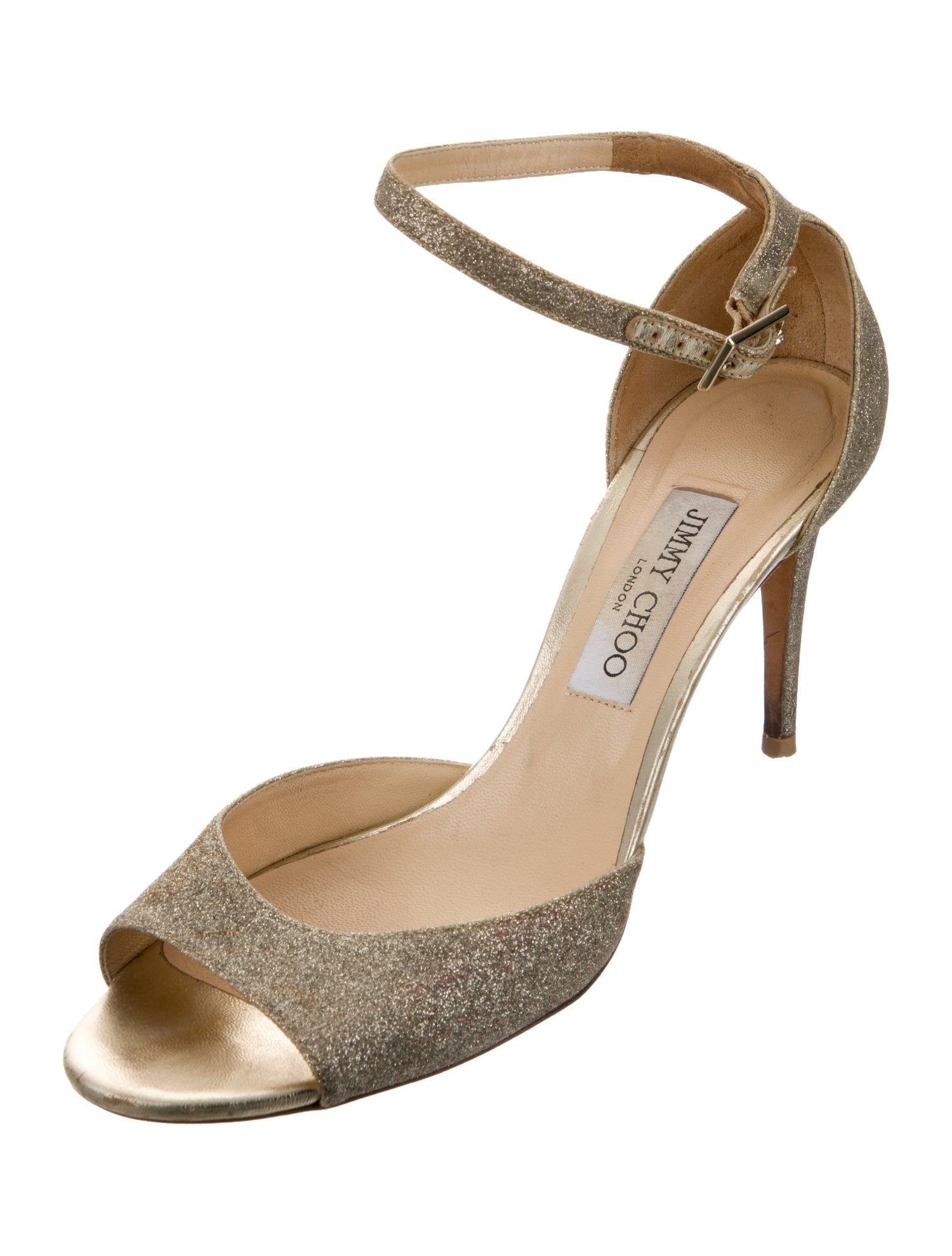 Jimmy Choo Glitter Glitter Accents Sandals