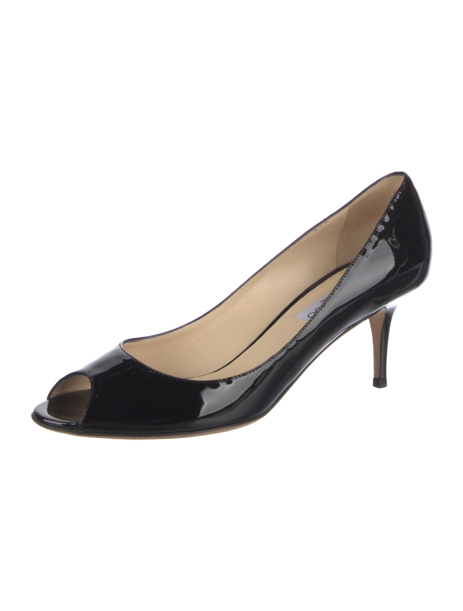 Jimmy Choo Patent Leather Cutout Accent Pumps