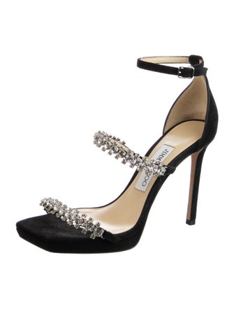 Jimmy Choo Suede Crystal Embellishments Sandals
