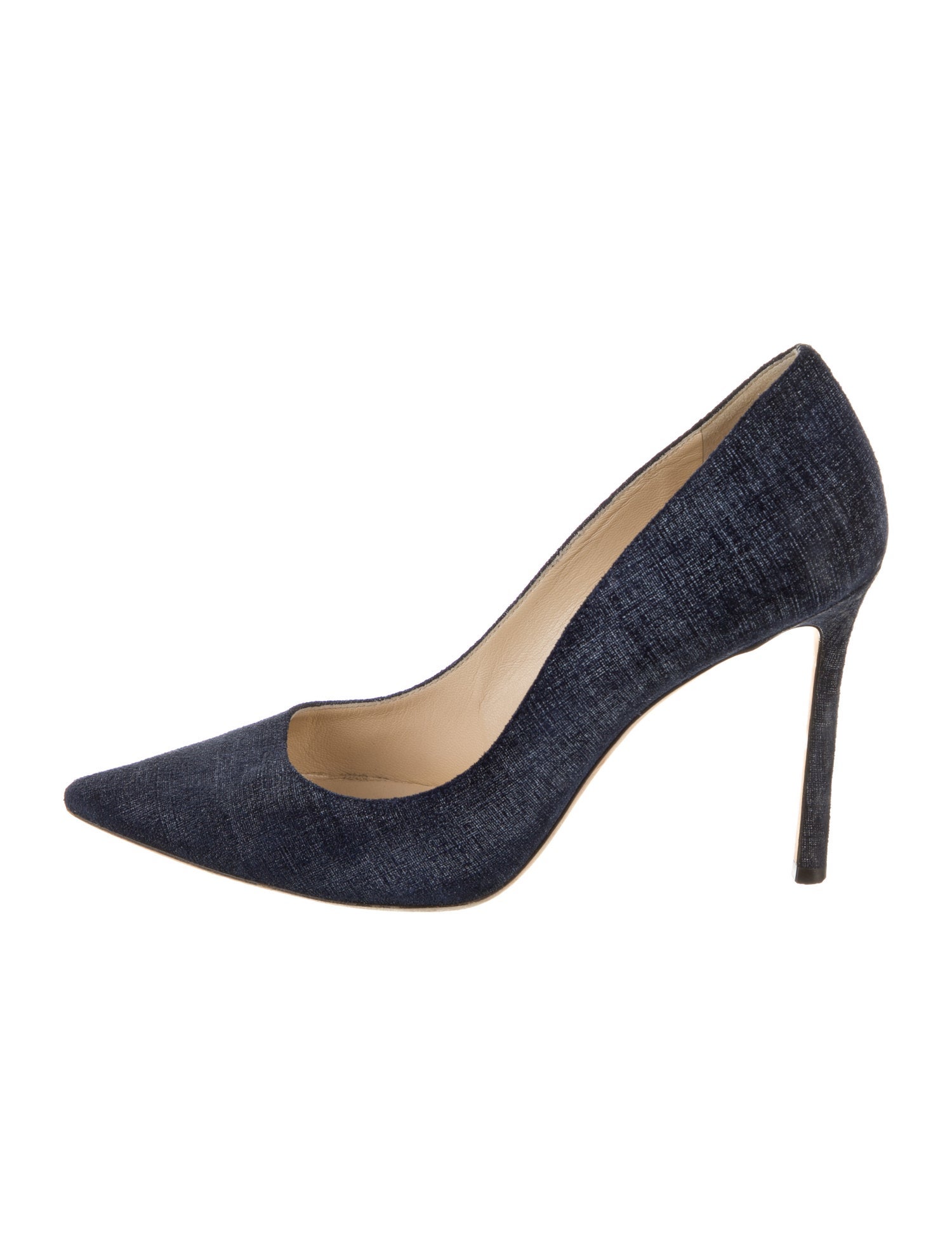 Jimmy Choo Suede Leather Trim Embellishment Pumps