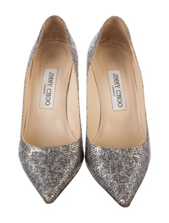 Jimmy Choo Glitter Printed Pumps