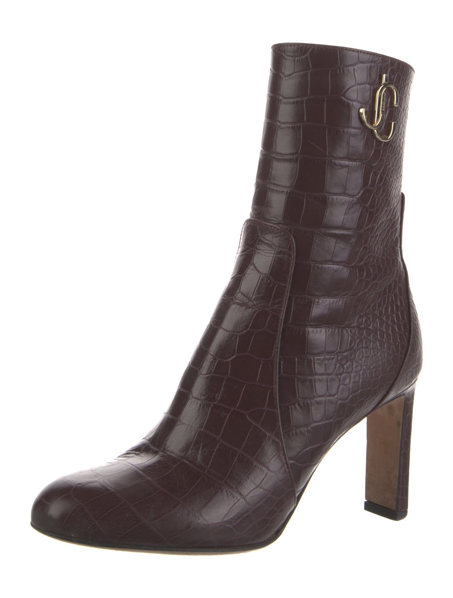 Jimmy Choo Embossed Leather Boots