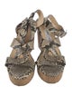 Jimmy Choo Embossed Leather Animal Print Sandals