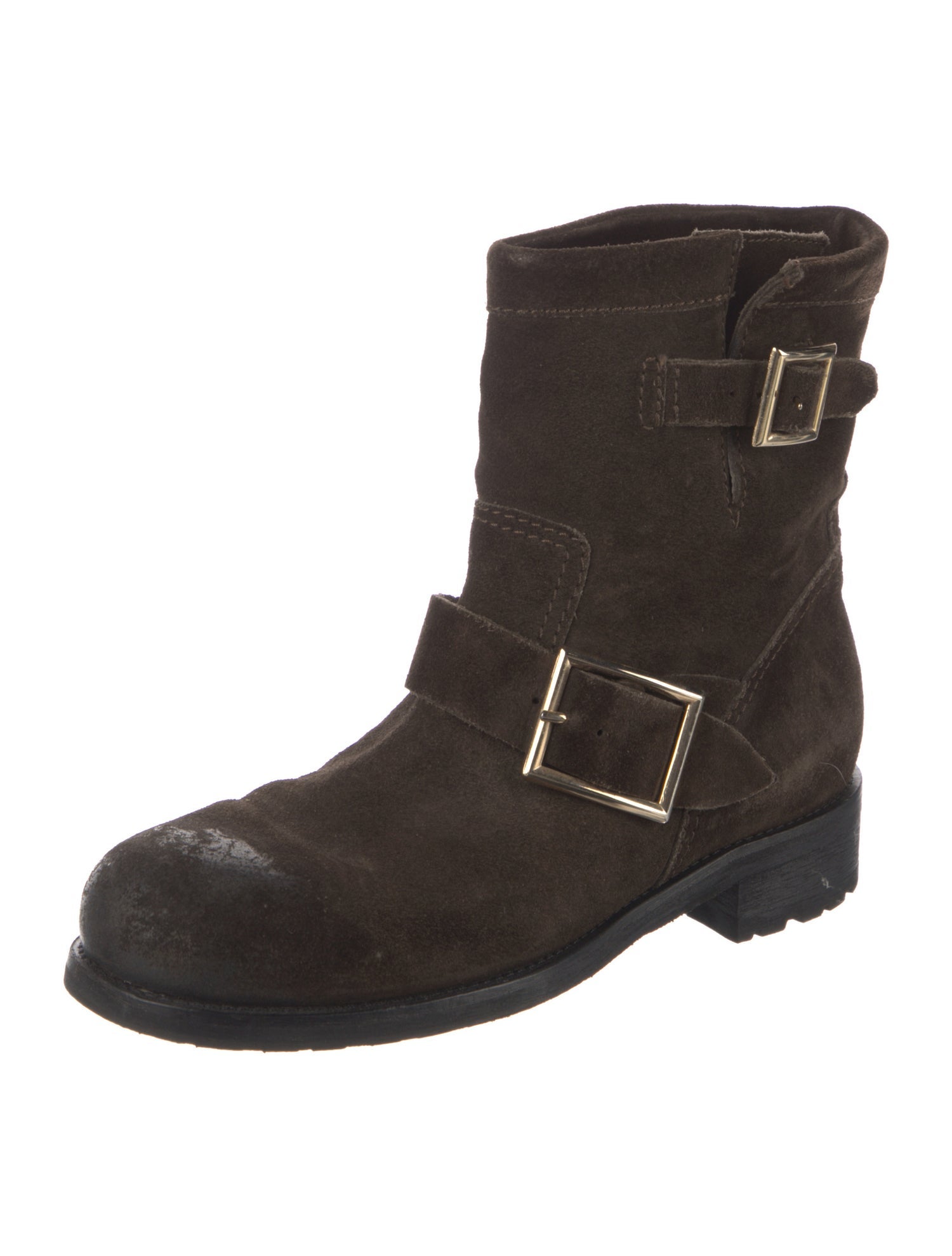 Jimmy Choo Suede Moto Boots