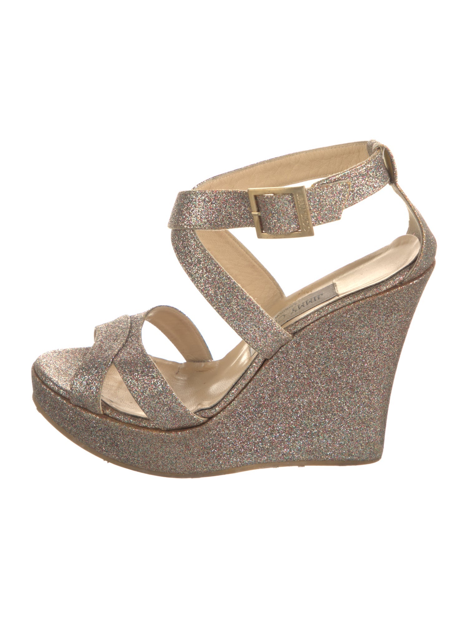 Jimmy Choo Glitter Glitter Accents Sandals