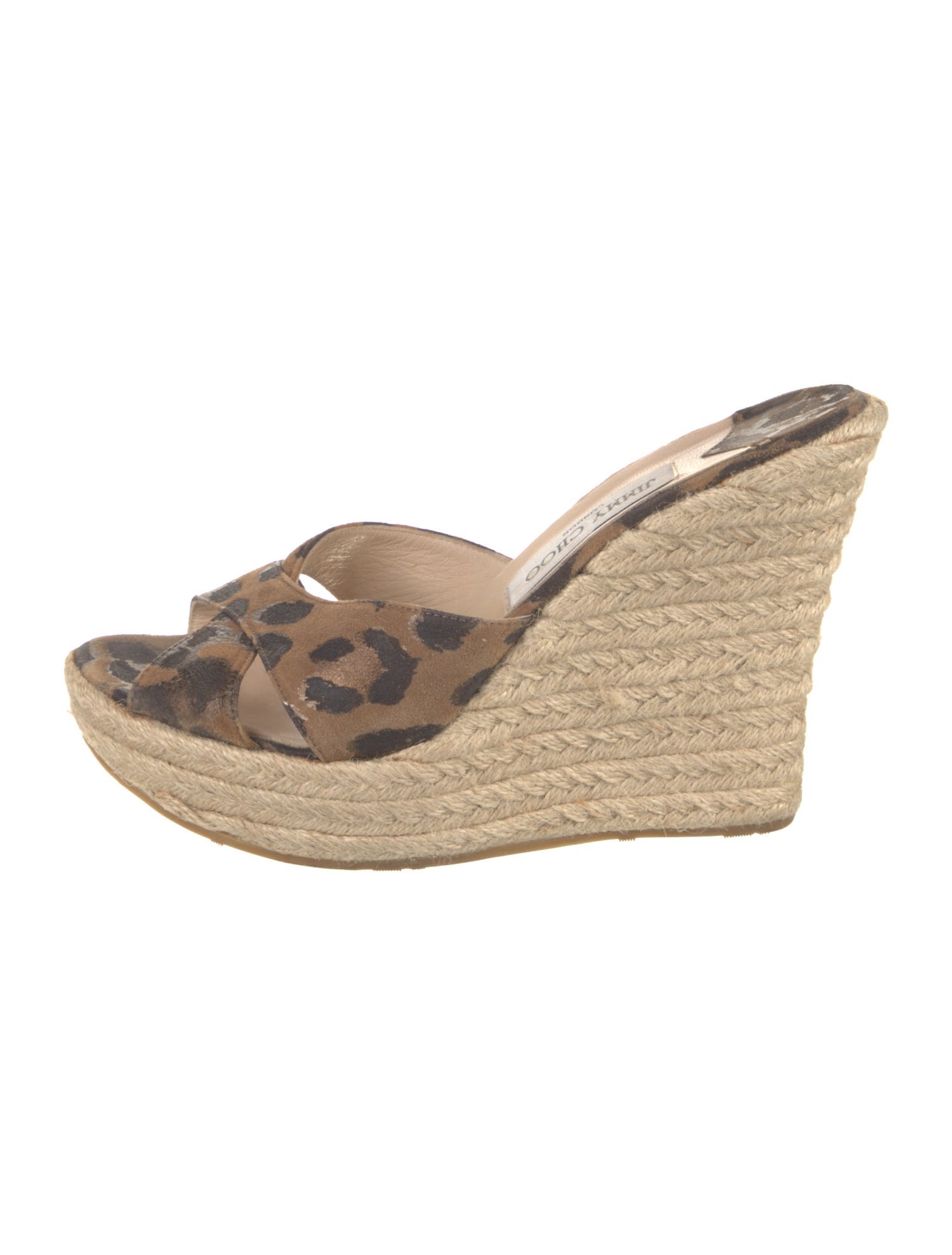 Jimmy Choo Suede Animal Print Espadrilles