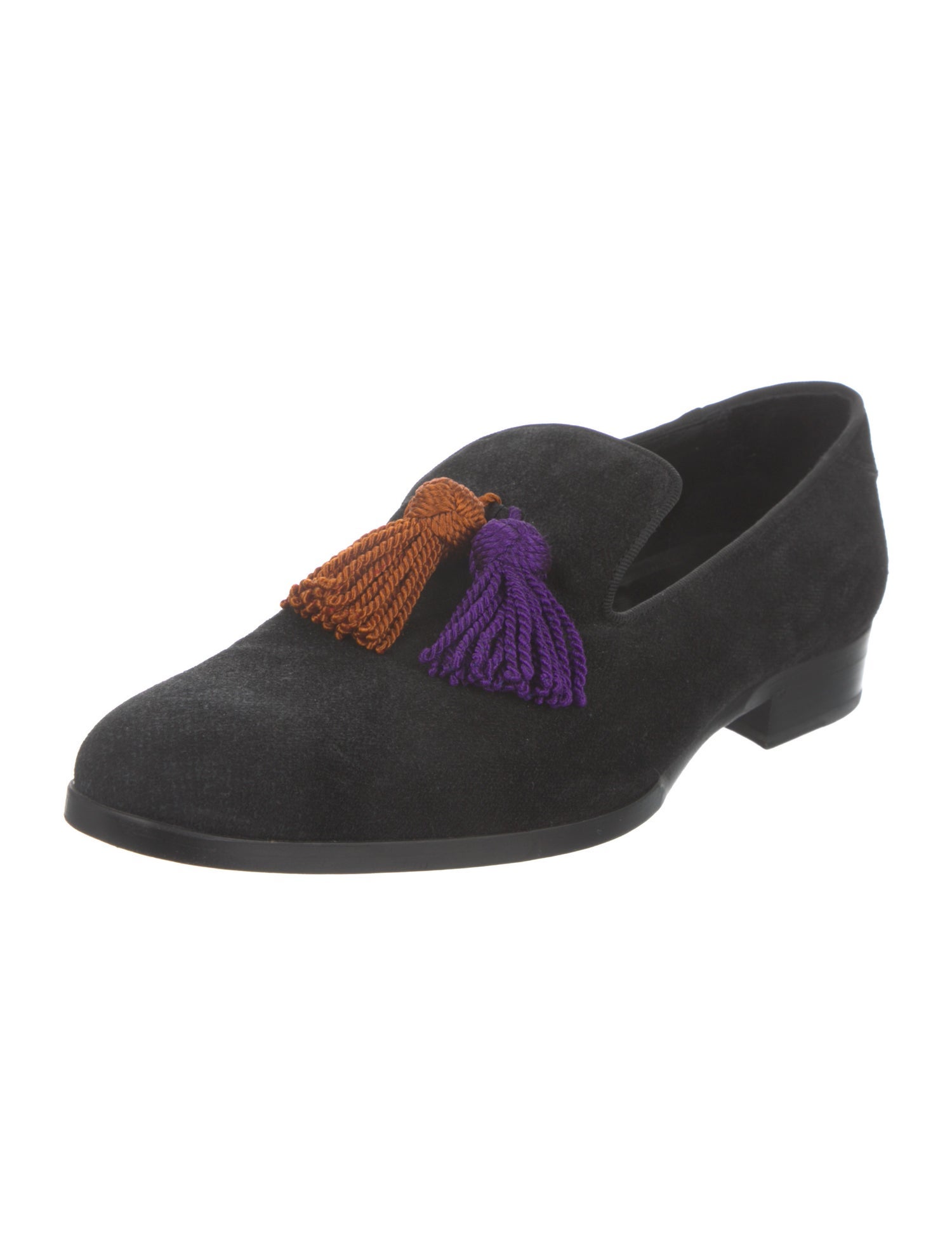 Jimmy Choo Suede Tassel Accents Loafers