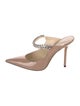 Jimmy Choo Patent Leather Crystal Embellishments Mules