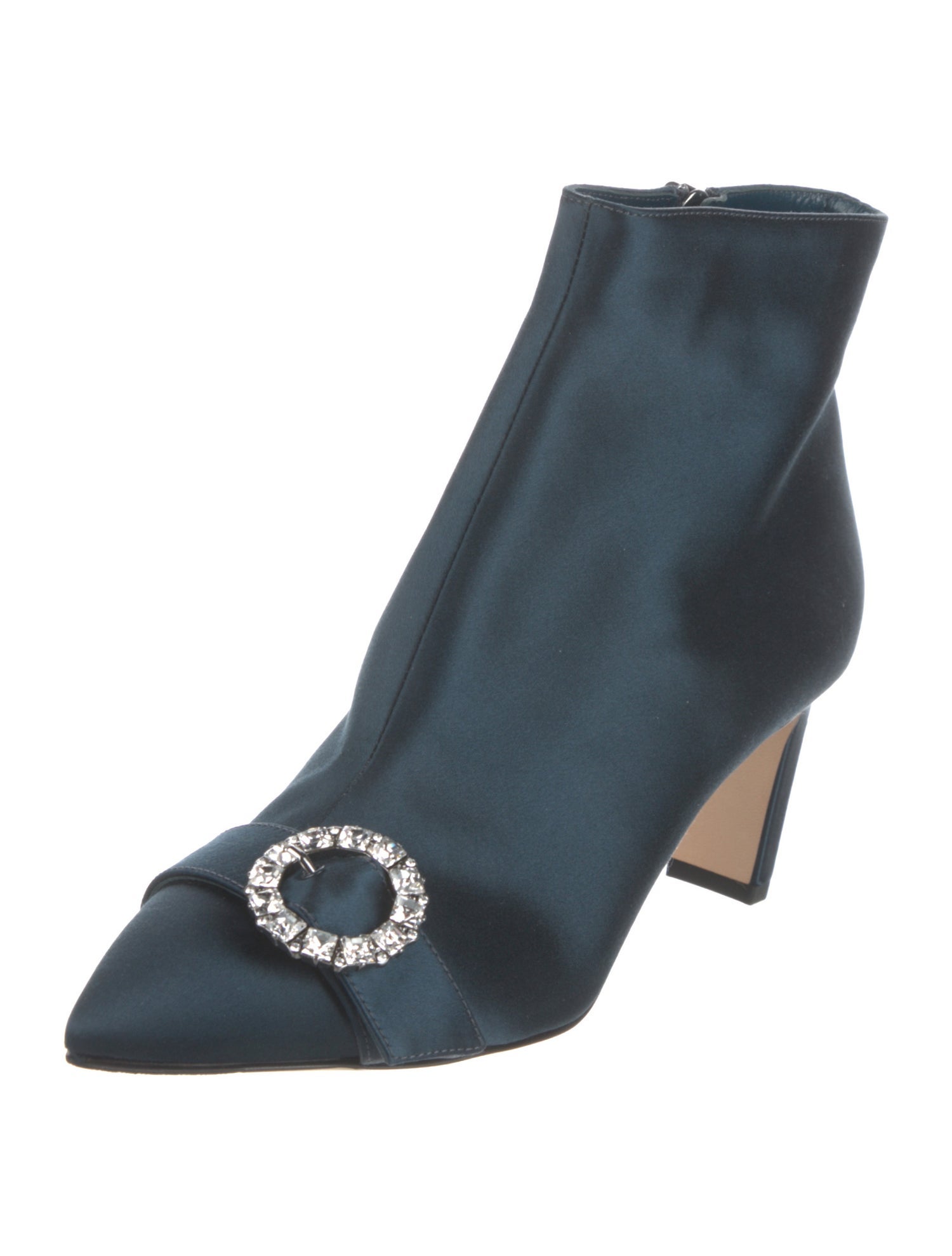 Jimmy Choo Satin Crystal Embellishments Boots