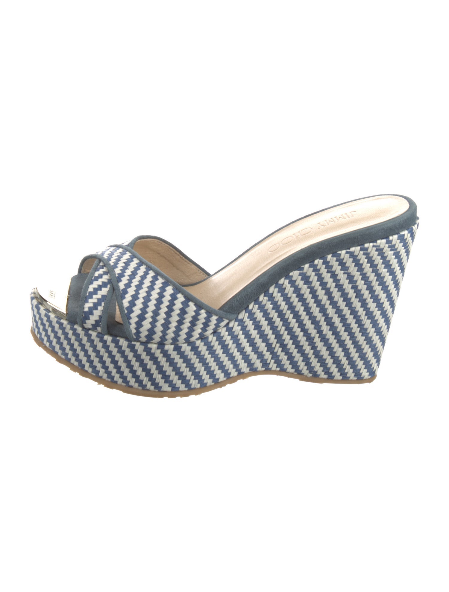 Jimmy Choo Striped Slides w/ Tags