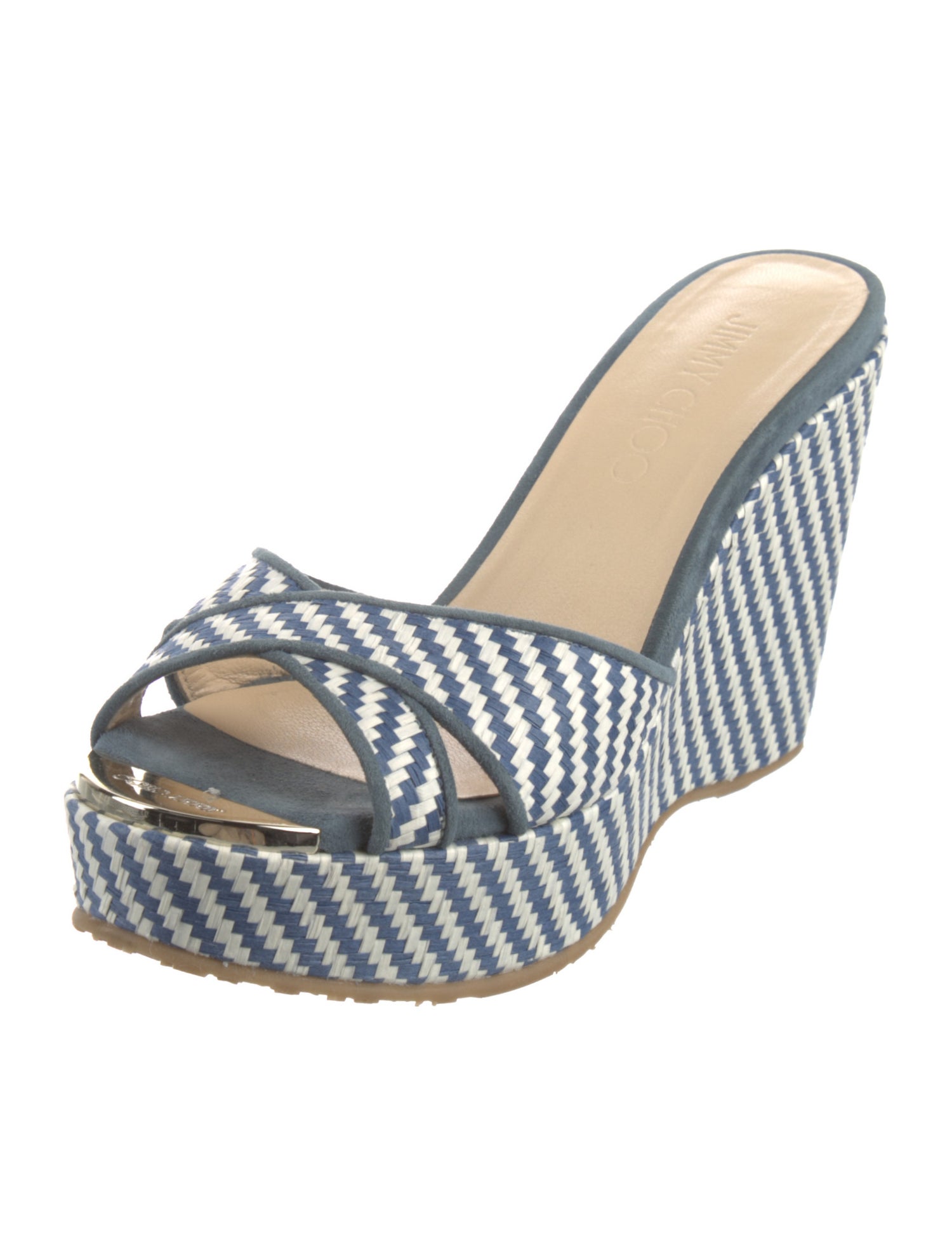 Jimmy Choo Striped Slides w/ Tags