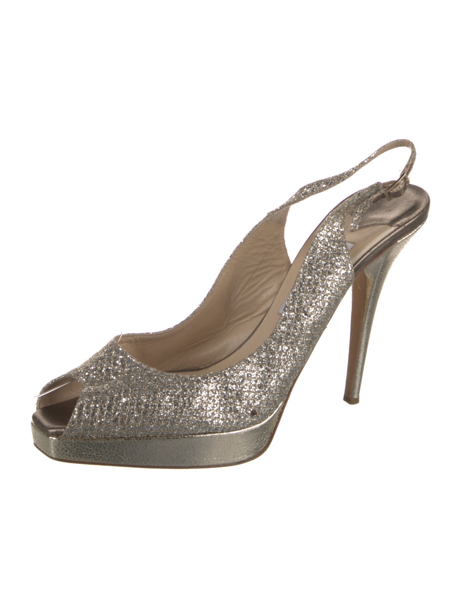 Jimmy Choo Glitter Glitter Accents Slingback Pumps