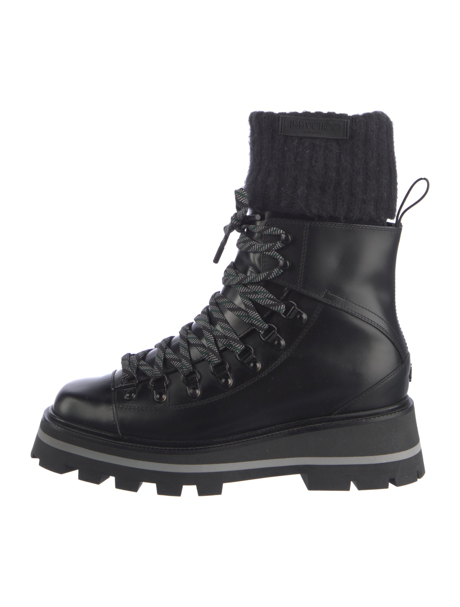 Jimmy Choo Chike Leather Combat Boots