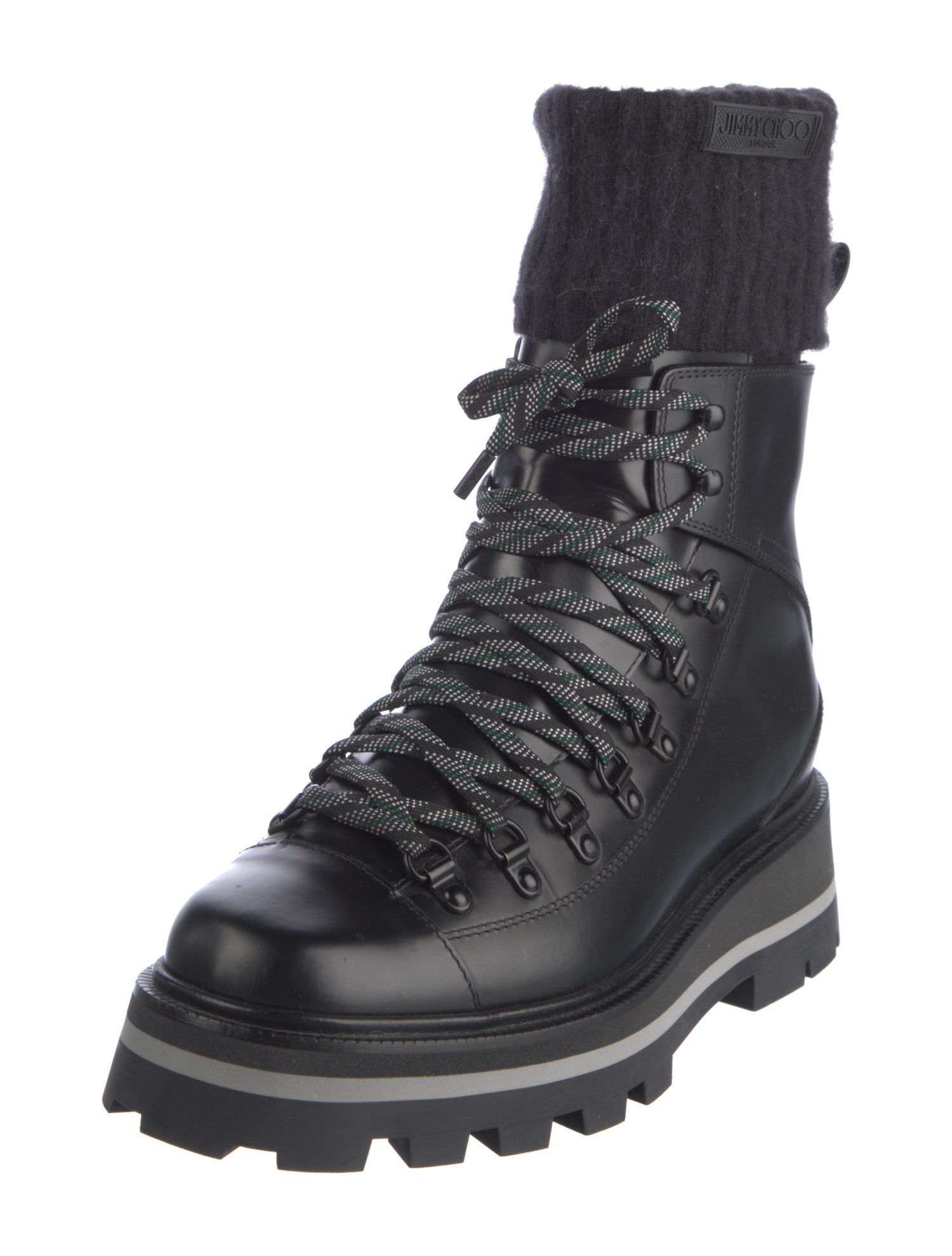 Jimmy Choo Chike Leather Combat Boots