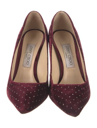 Jimmy Choo Velvet Crystal Embellishments Pumps