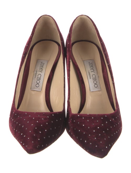 Jimmy Choo Velvet Crystal Embellishments Pumps