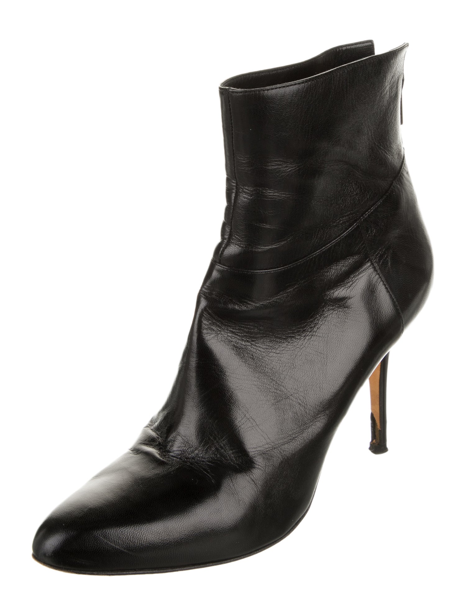 Jimmy Choo Leather Colorblock Pattern Boots