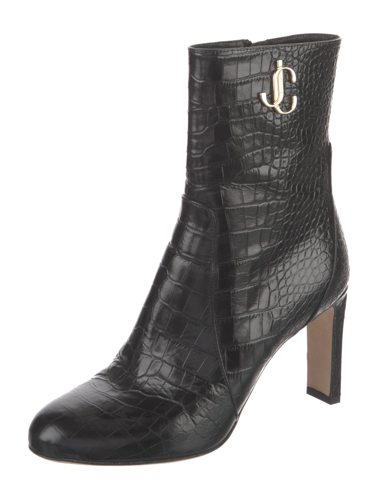 Jimmy Choo Embossed Leather Boots