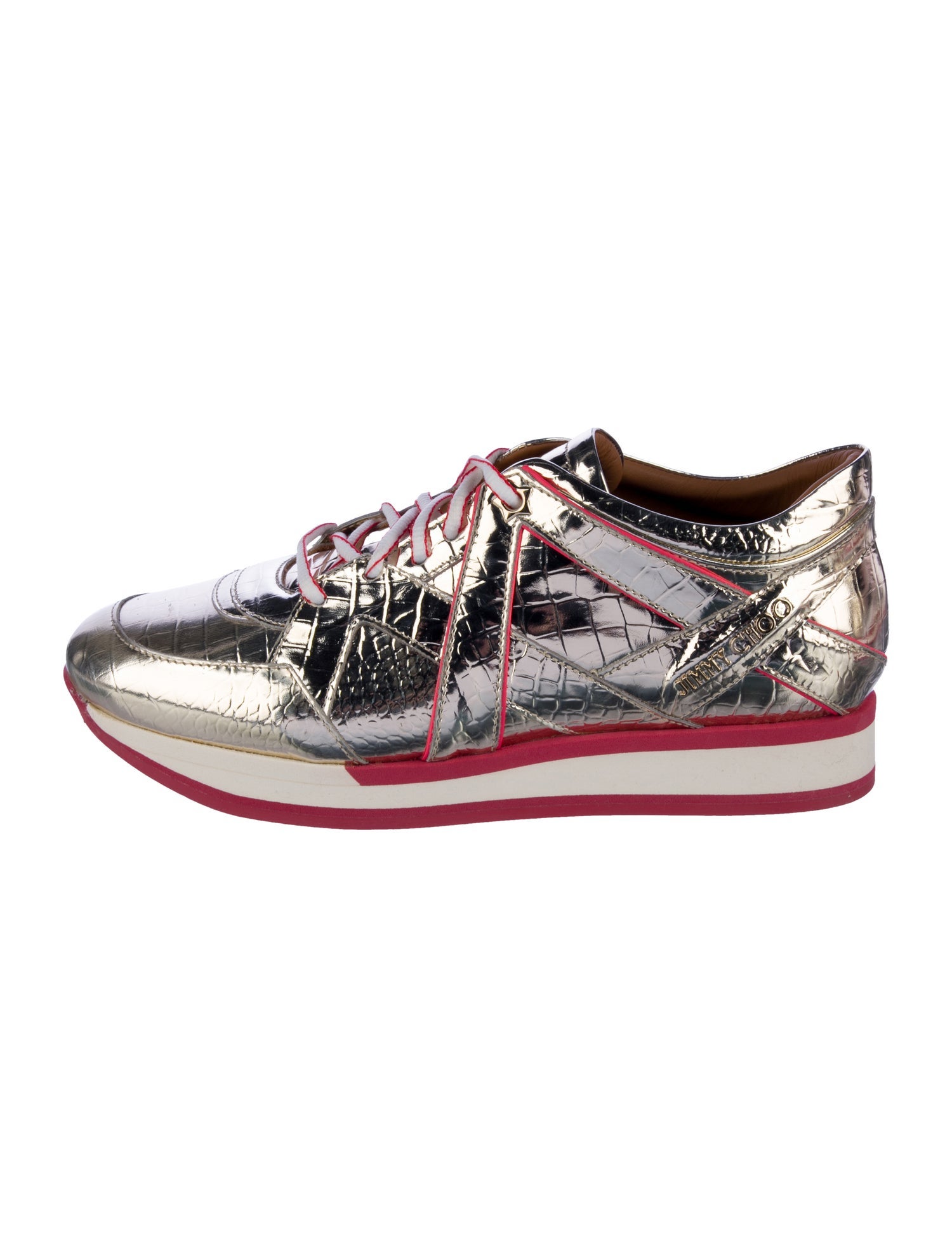 Jimmy Choo Embossed Leather Sneakers