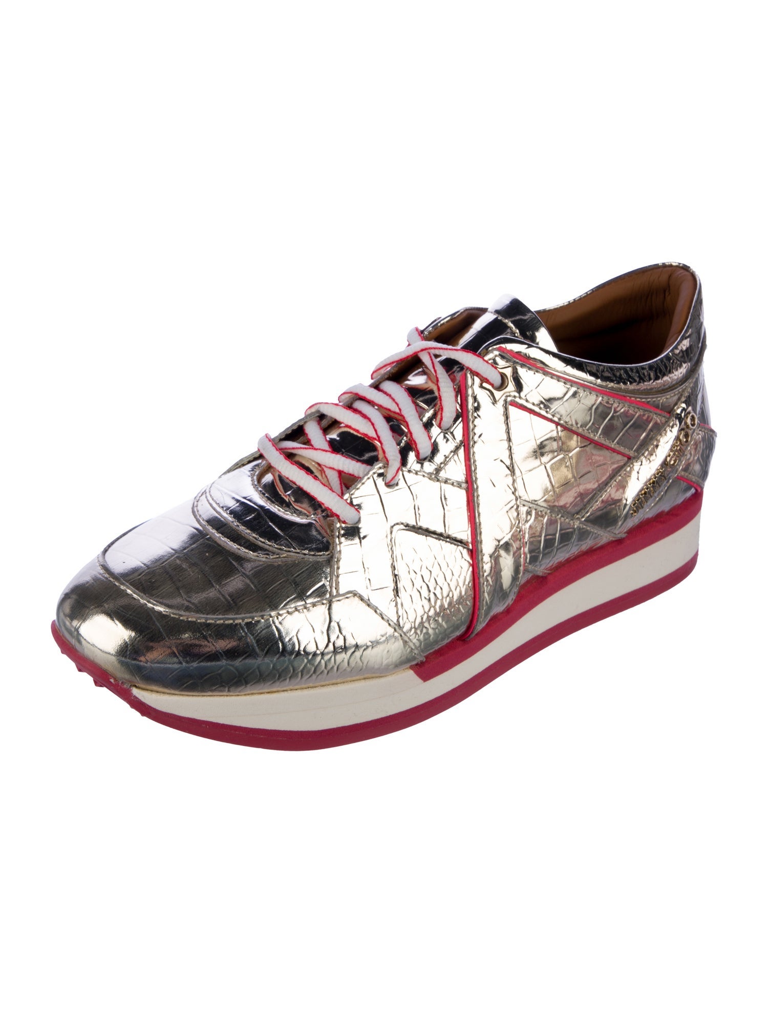 Jimmy Choo Embossed Leather Sneakers