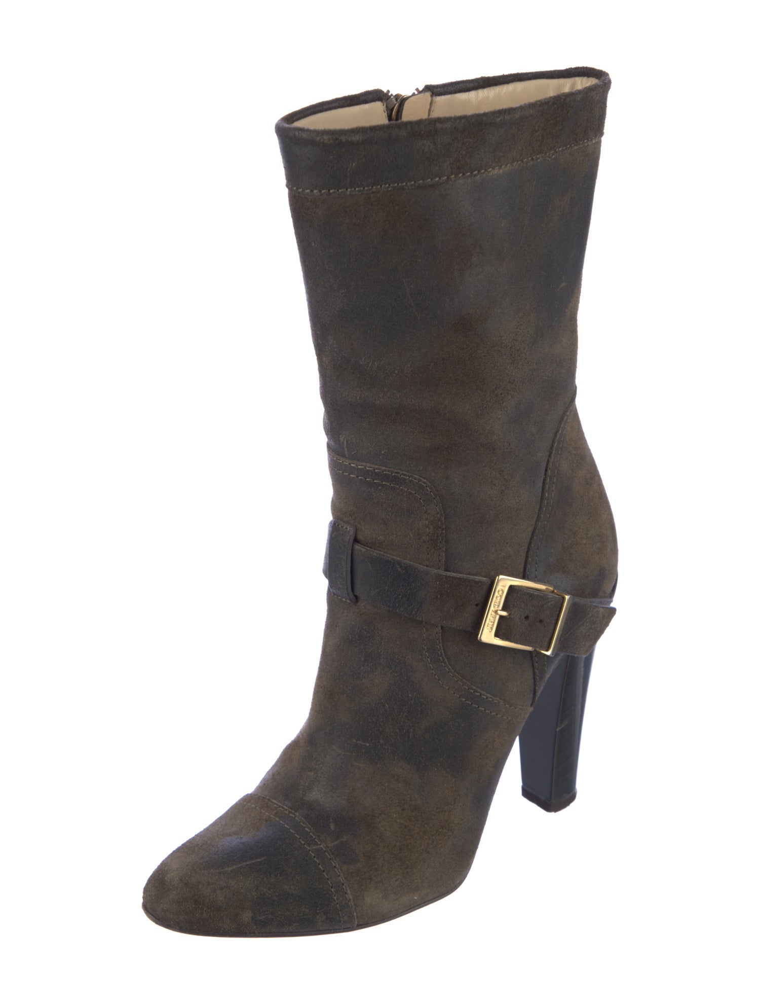 Jimmy Choo Suede Distressed Accents Boots