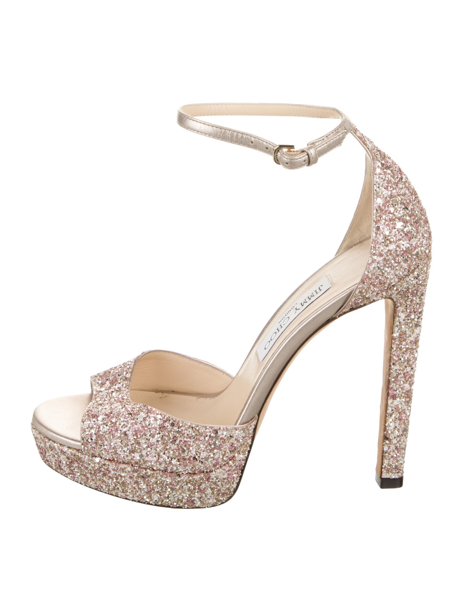 Jimmy Choo Glitter Glitter Accents Sandals