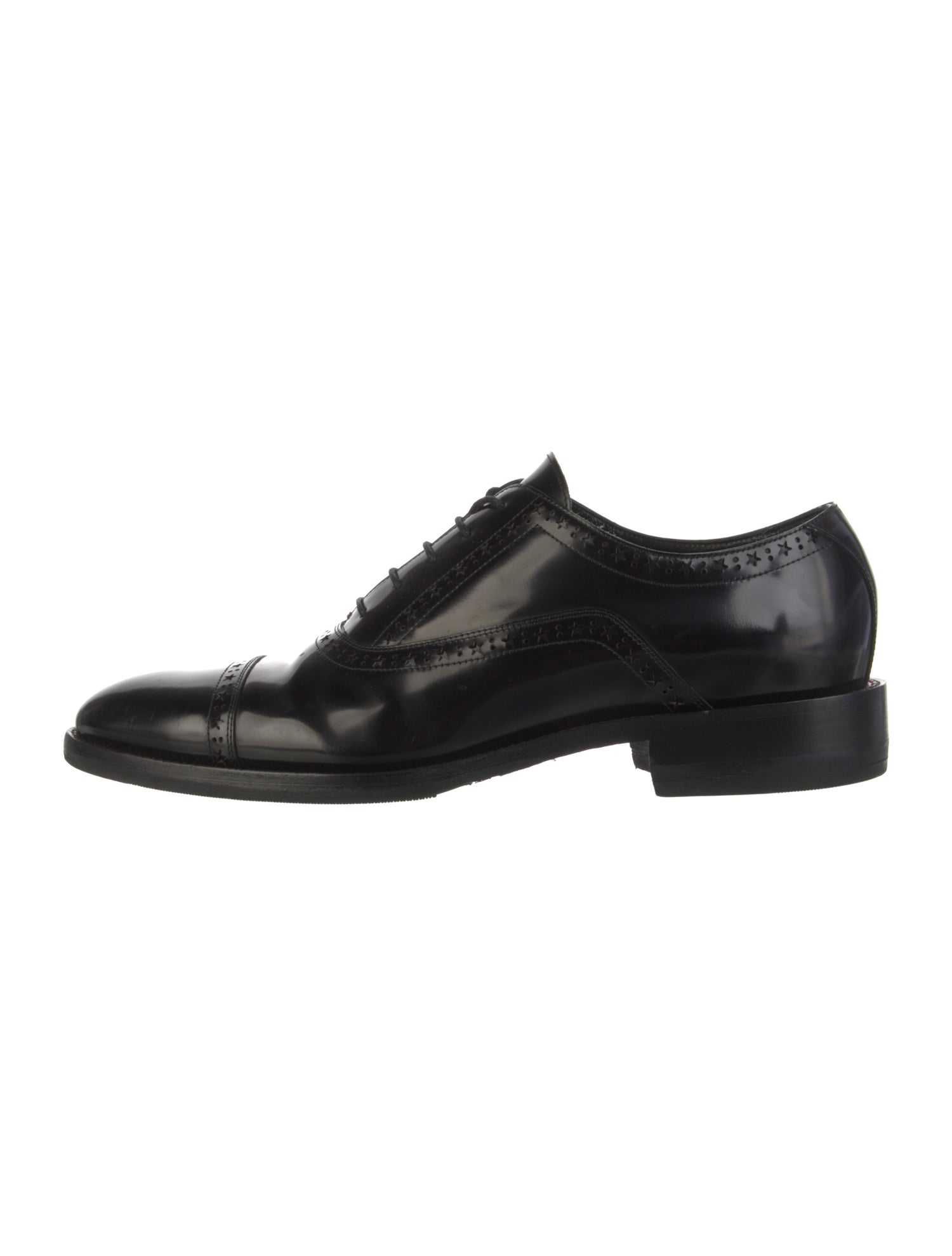 Jimmy Choo Patent Leather Crystal Embellishments Brogues