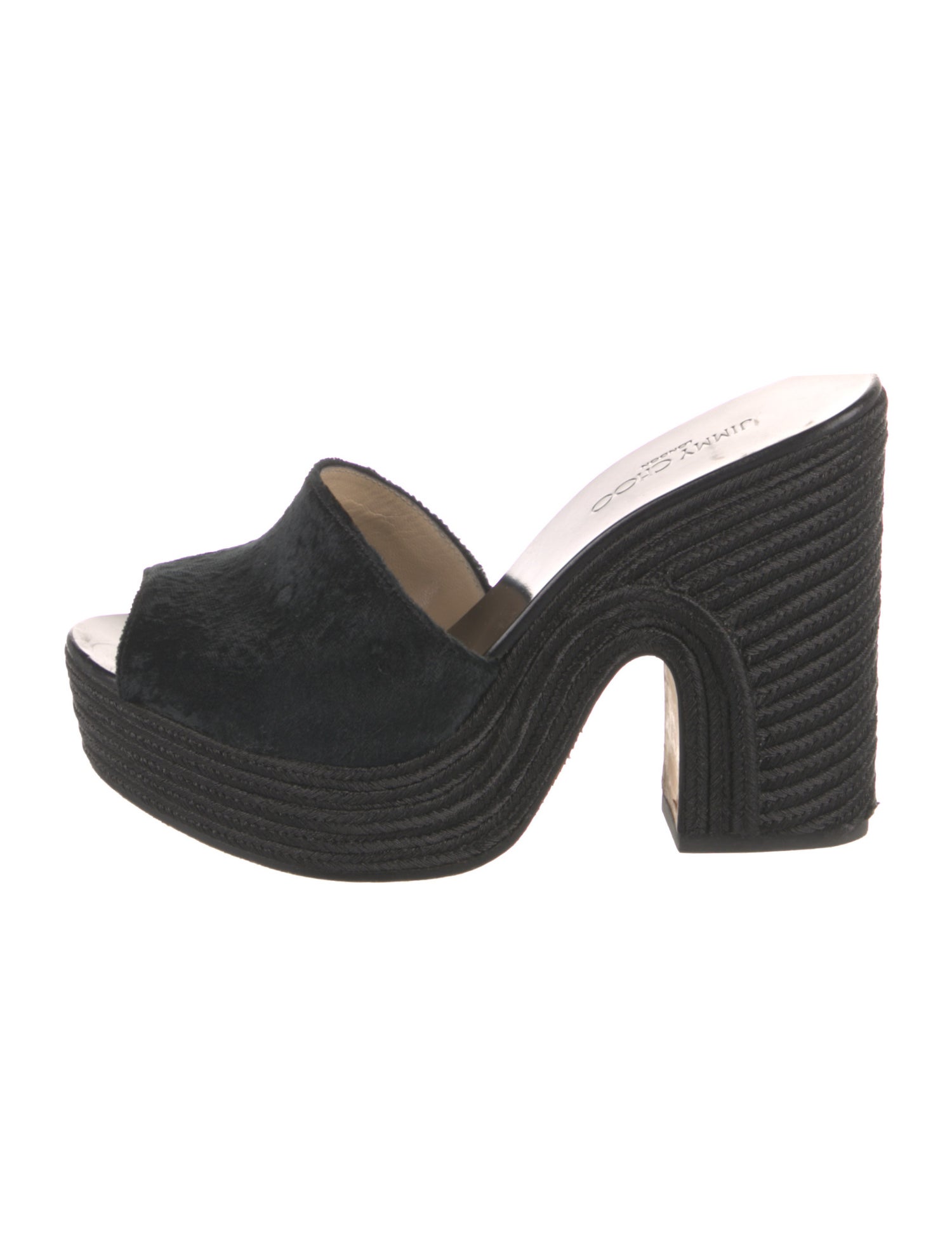 Jimmy Choo Ponyhair Braided Accents Mules