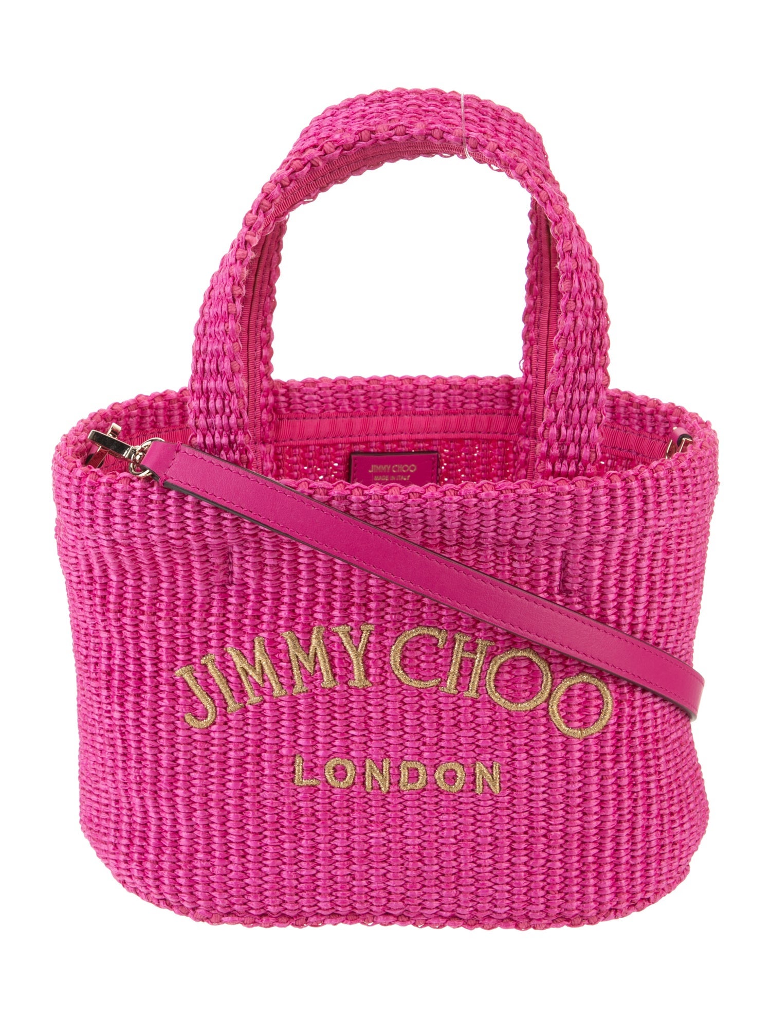 Jimmy Choo Raffia Top Handle Bag w/ Tags