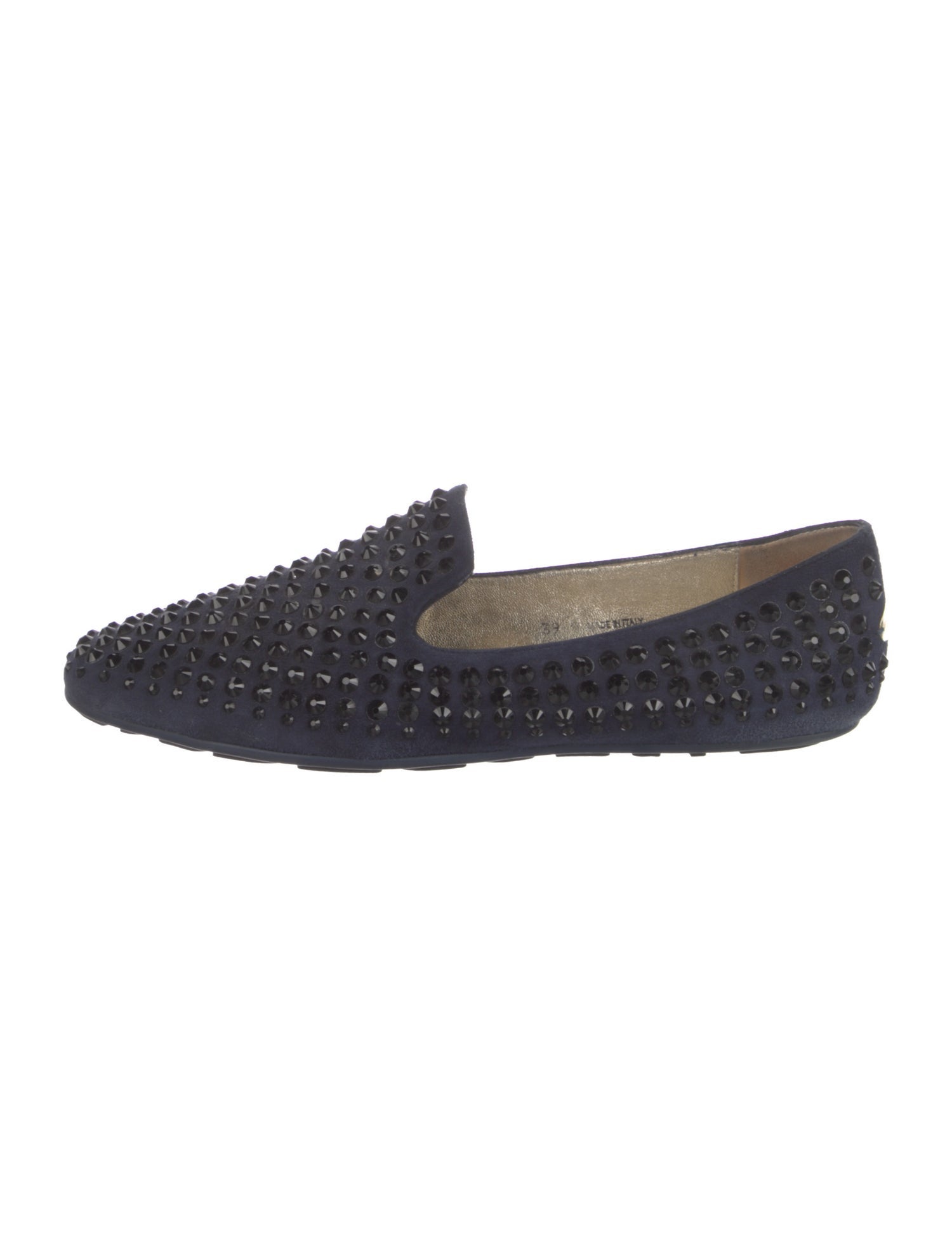 Jimmy Choo Suede Studded Accents Loafers