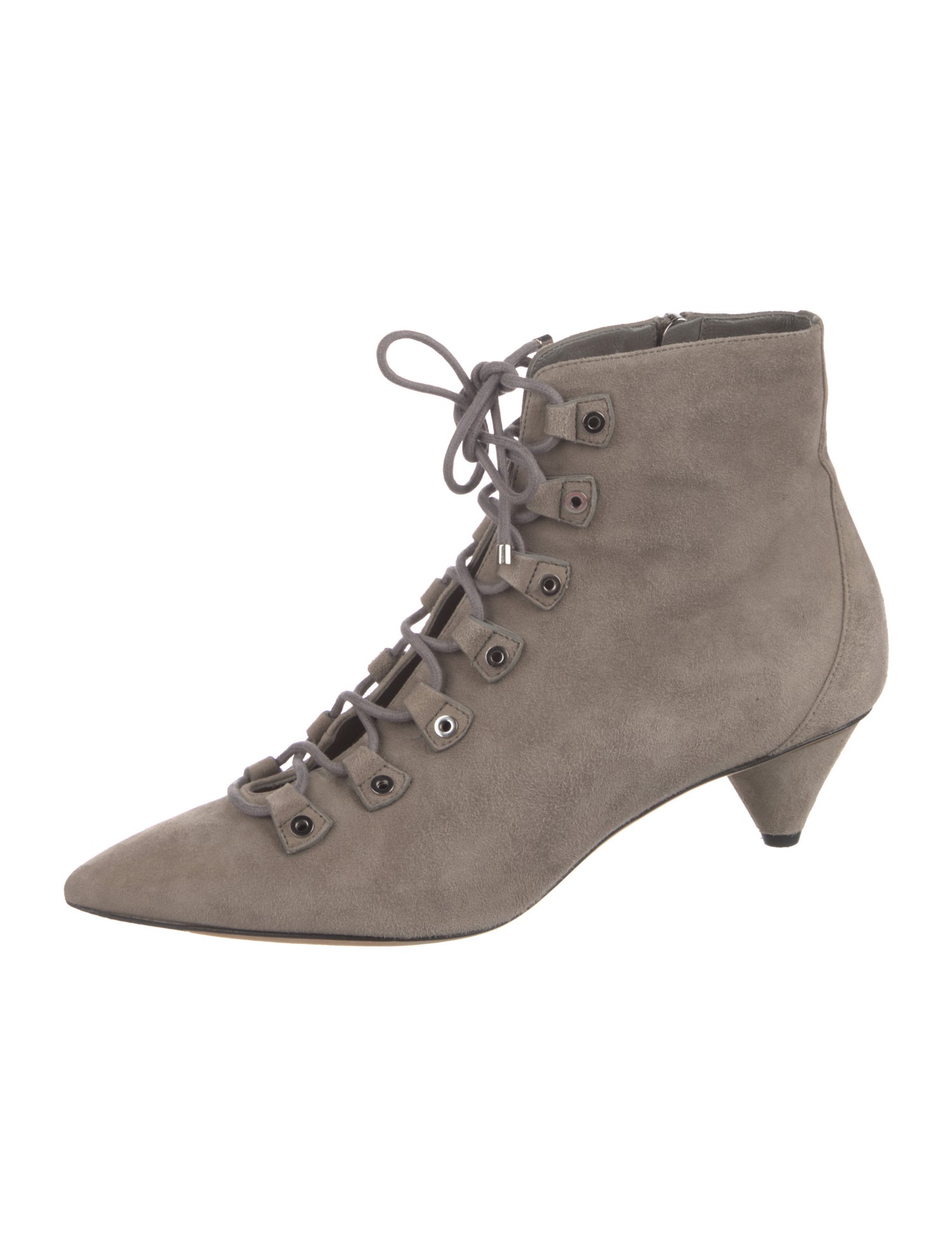 Jimmy Choo Suede Studded Accents Lace-Up Boots