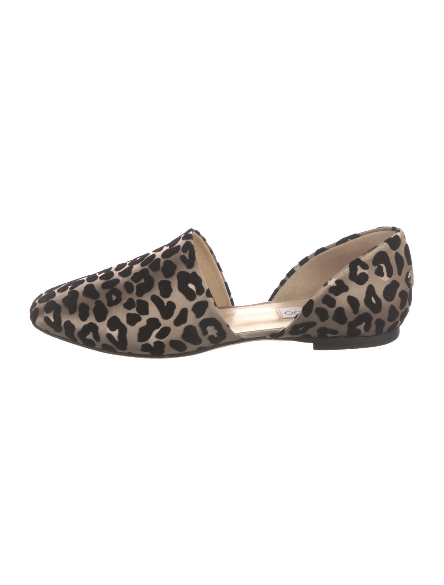 Jimmy Choo Velvet Animal Print D'Orsay Flats