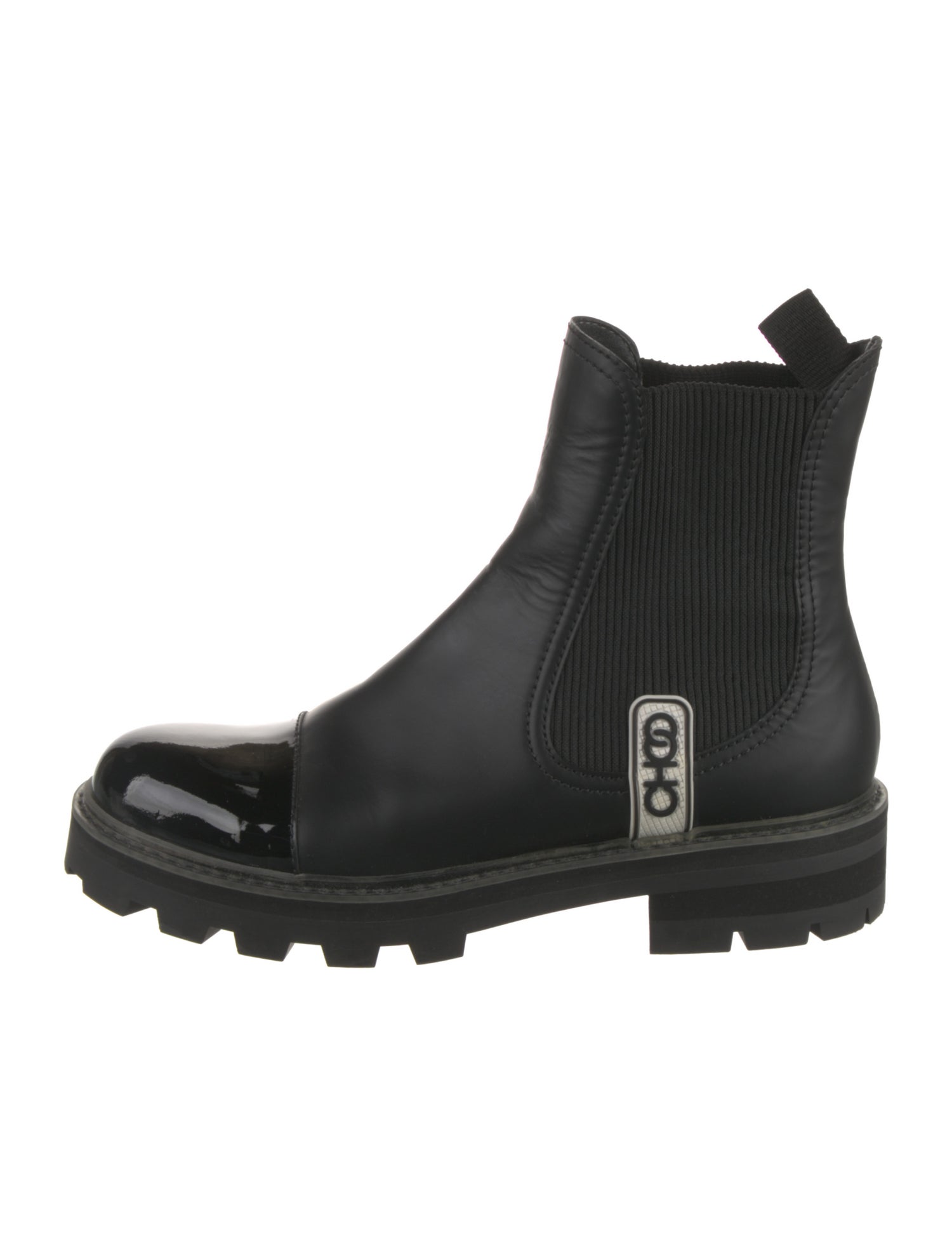 Jimmy Choo Leather Graphic Print Chelsea Boots