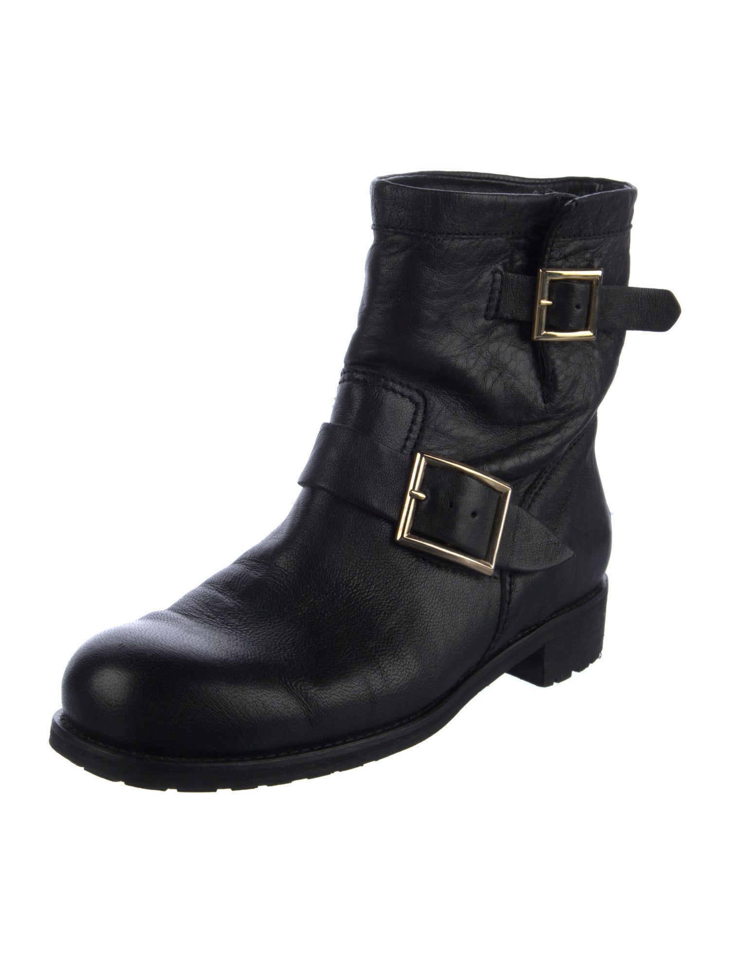 Jimmy Choo Leather Moto Boots