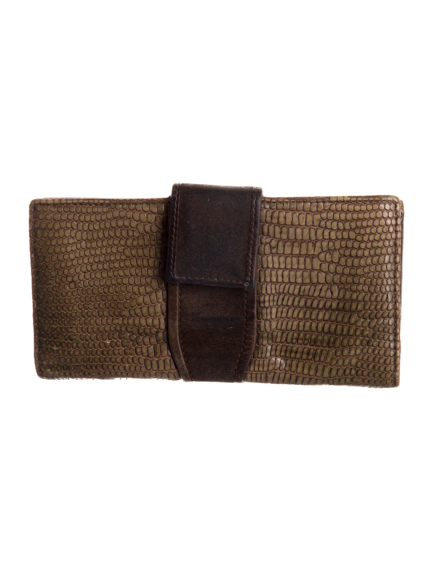 Jimmy Choo Embossed Leather Animal Print Wallet