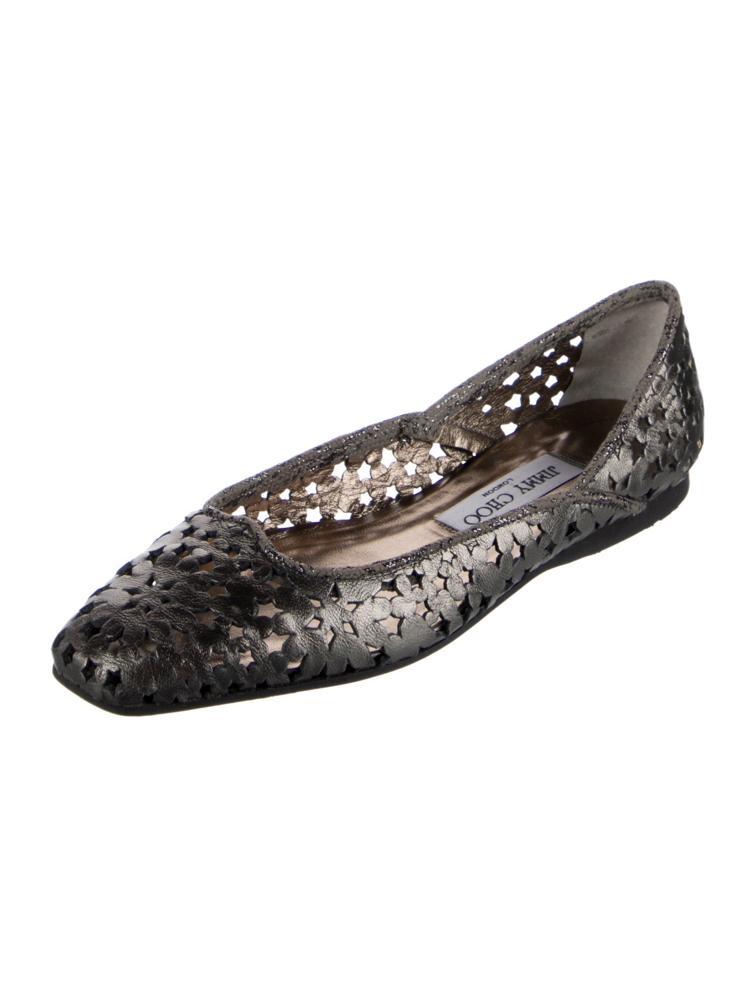 Jimmy Choo Leather Printed Flats