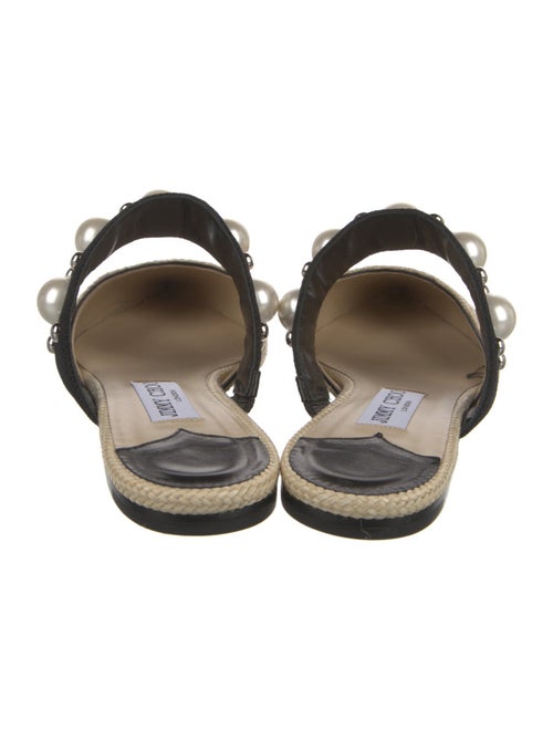 Jimmy Choo Raffia Studded Accents Mules