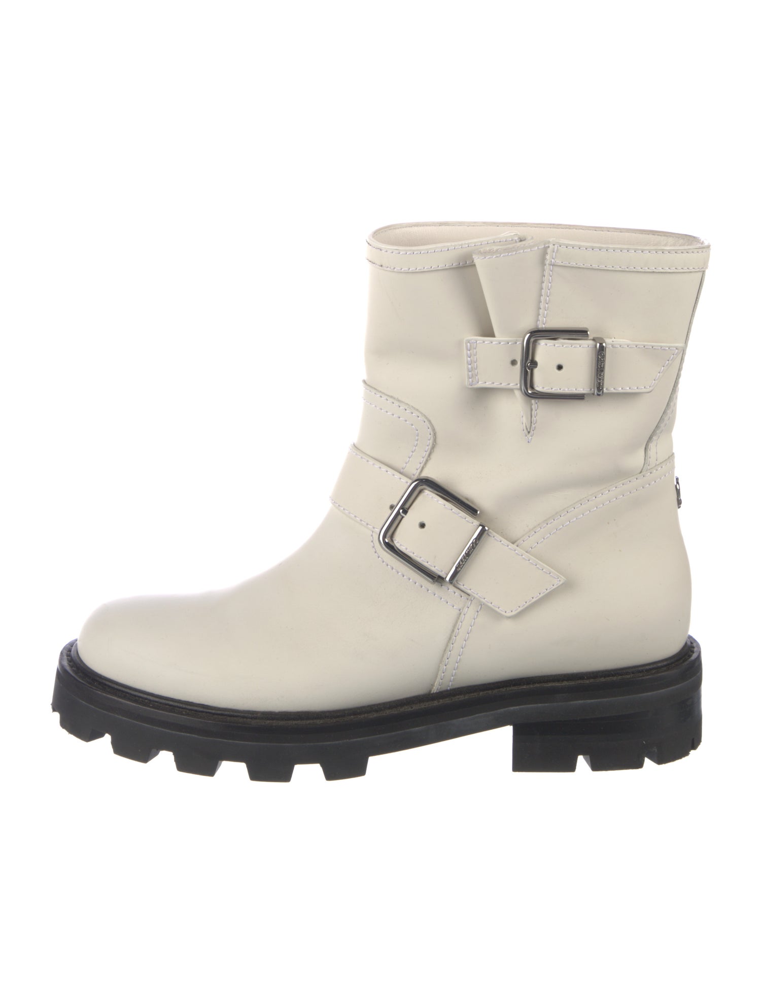 Jimmy Choo Leather Moto Boots