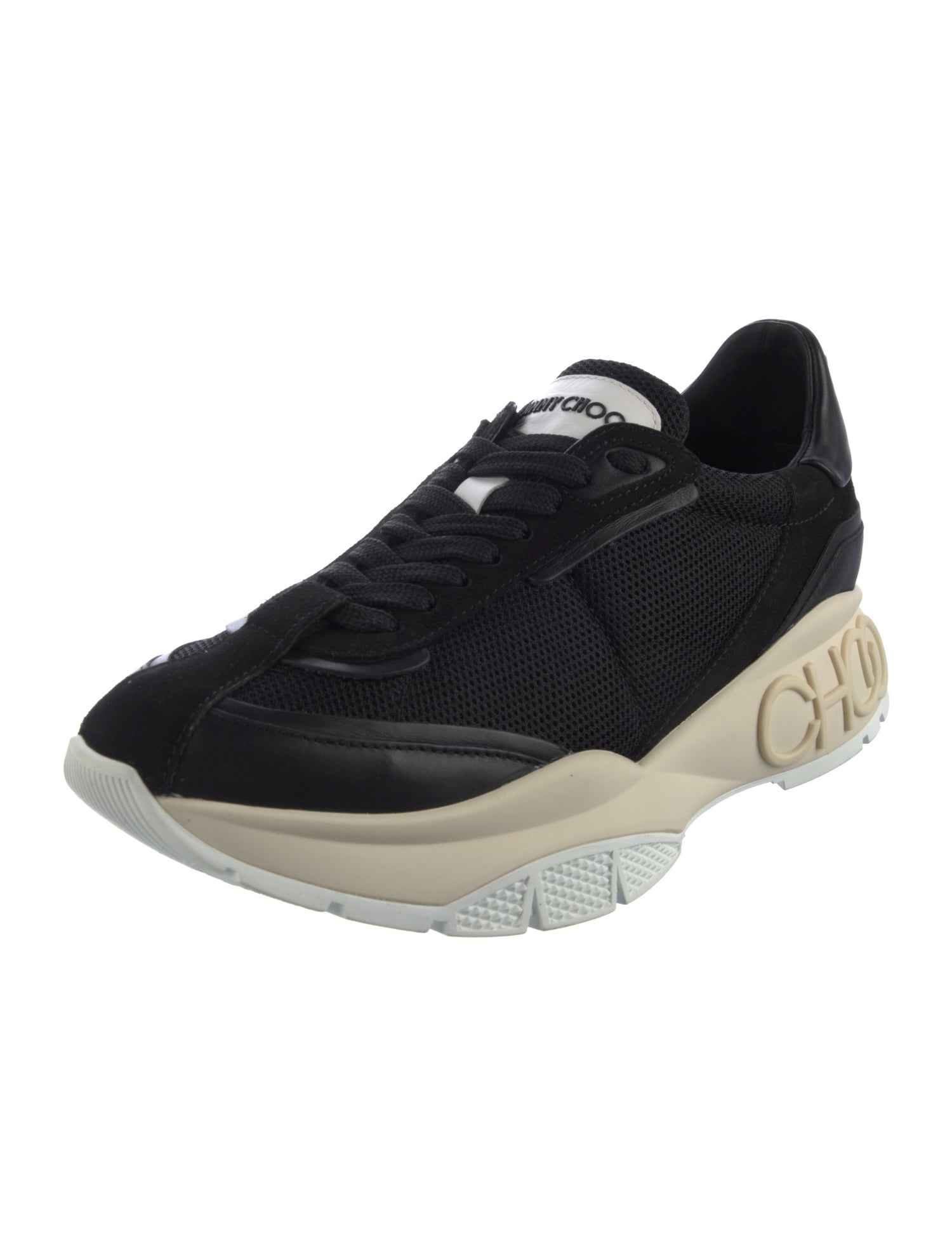 Jimmy Choo Suede Mesh Accents Sneakers