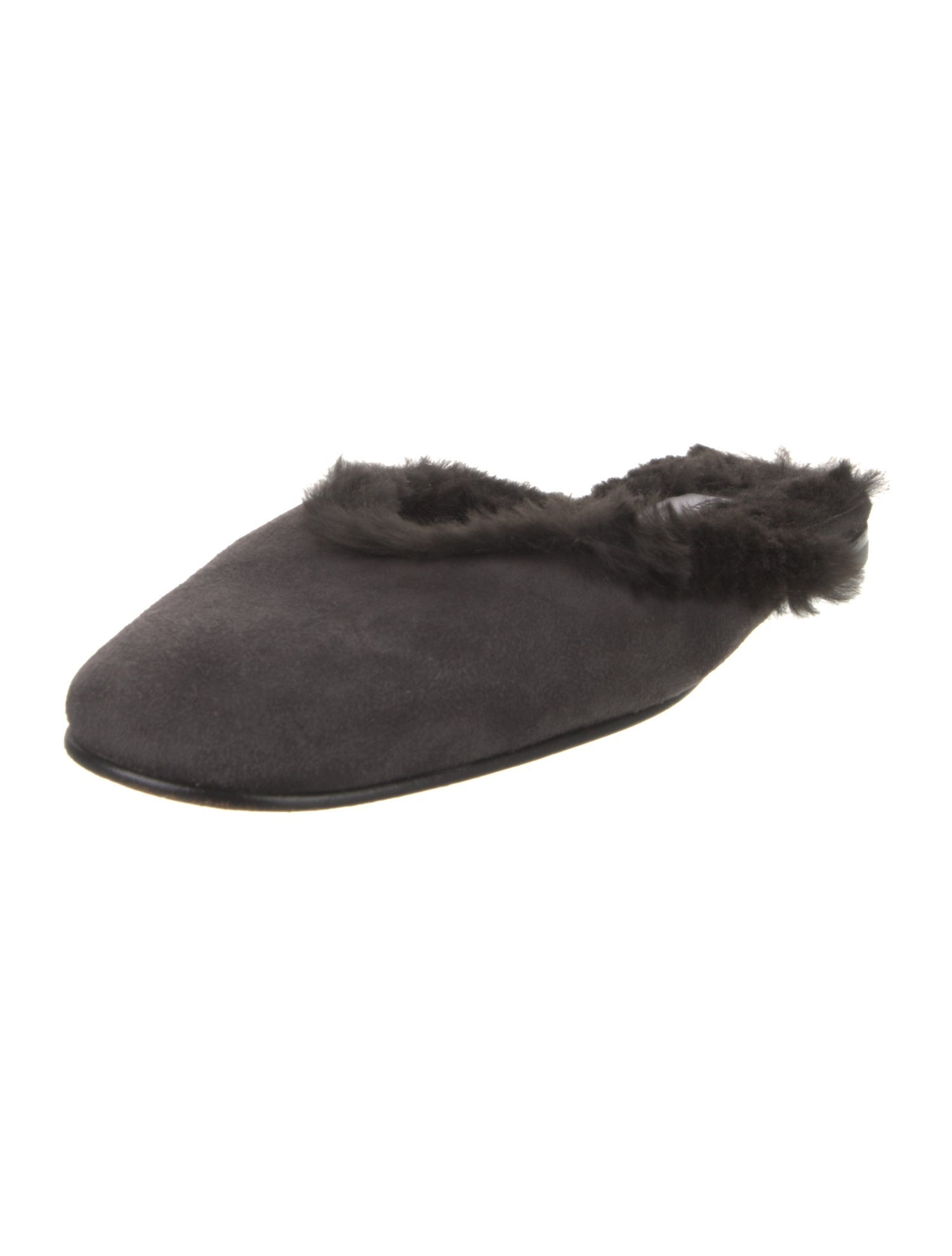 Jimmy Choo Suede Fur Trim Mules