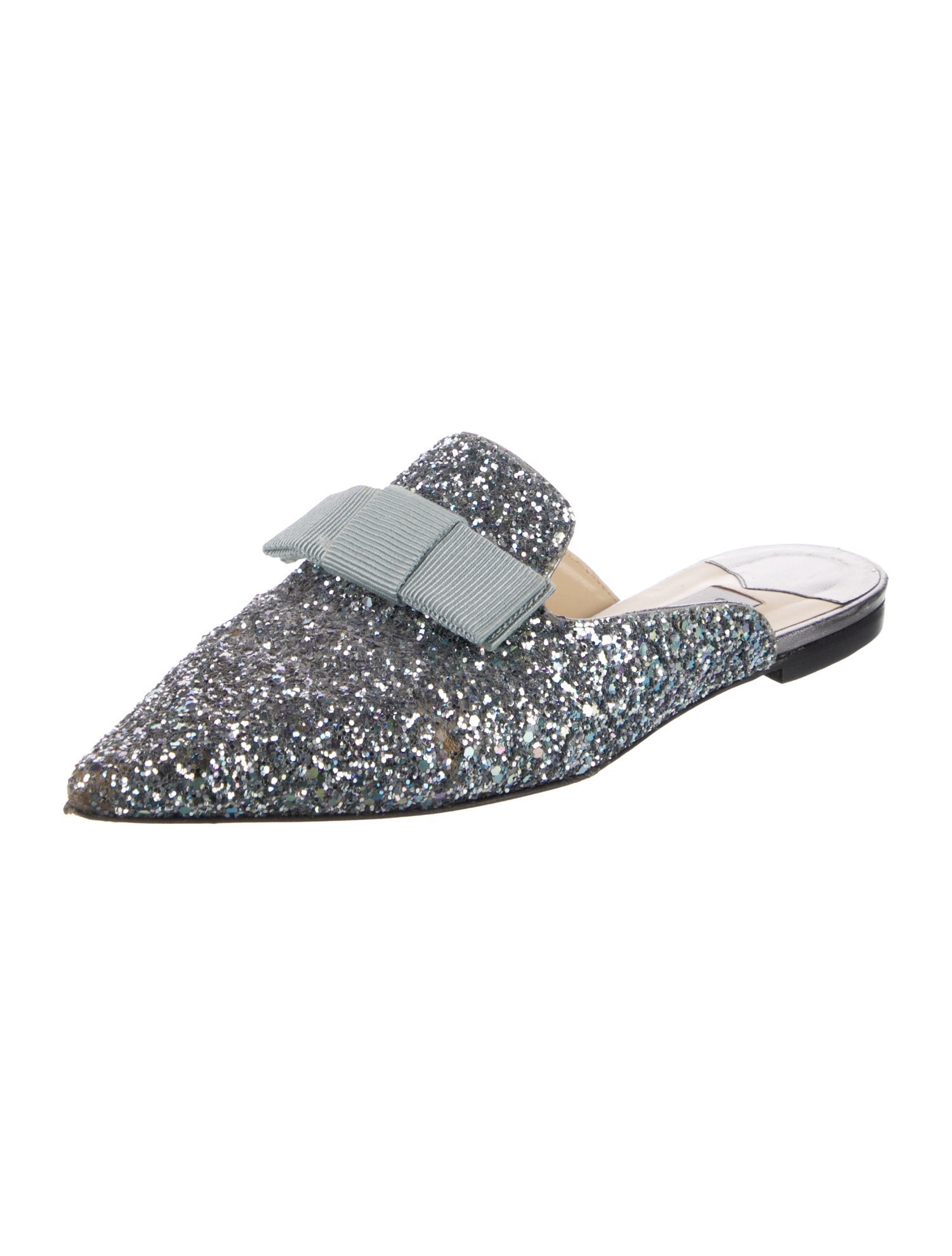 Jimmy Choo Glitter Glitter Accents Mules