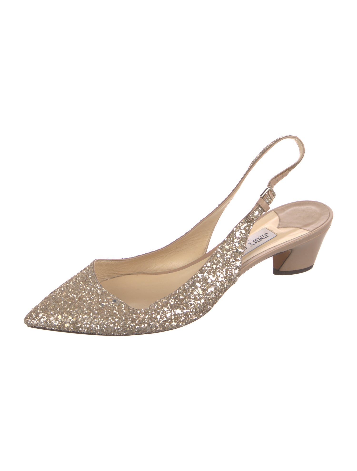 Jimmy Choo Glitter Glitter Accents Slingback Pumps