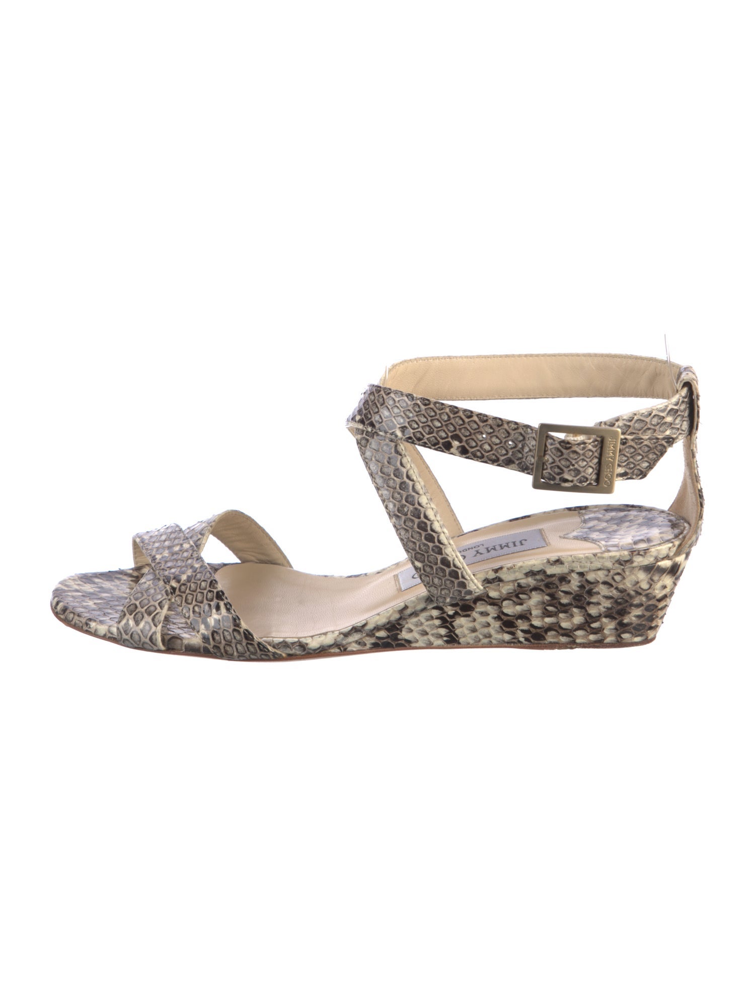 Jimmy Choo Snakeskin Animal Print Espadrilles