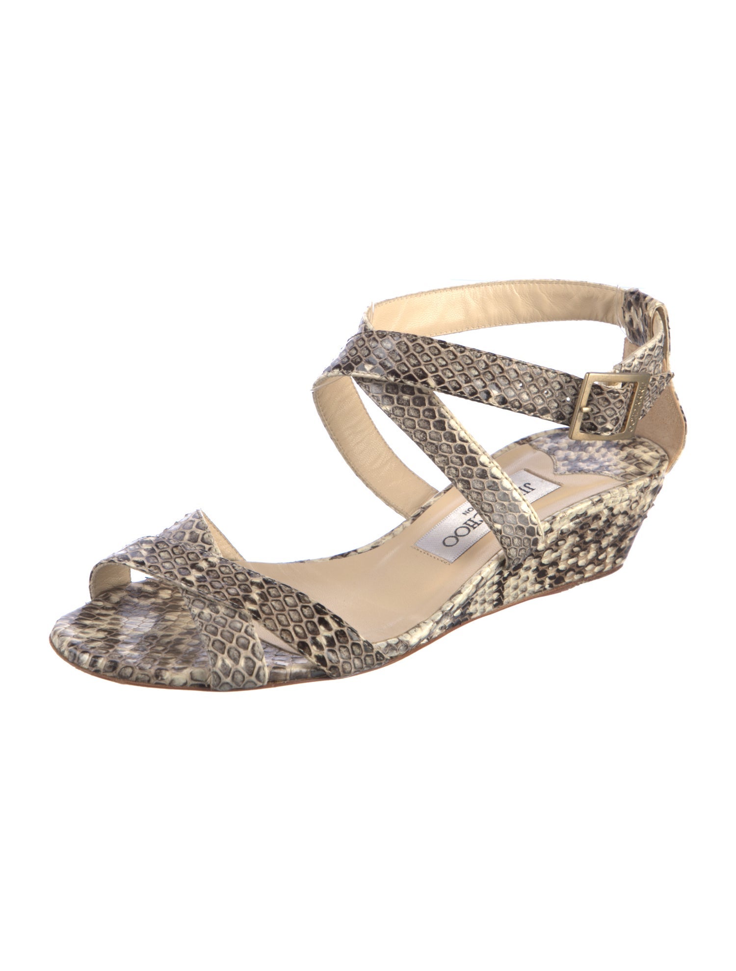 Jimmy Choo Snakeskin Animal Print Espadrilles
