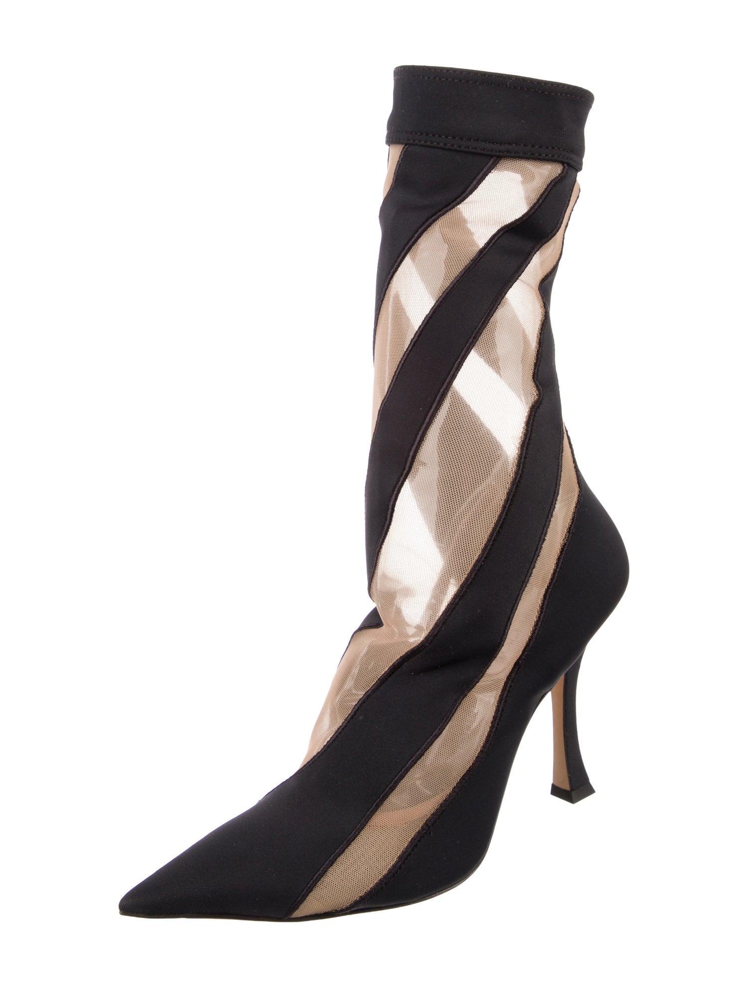 Jimmy Choo Neoprene Mesh Accents Sock Boots