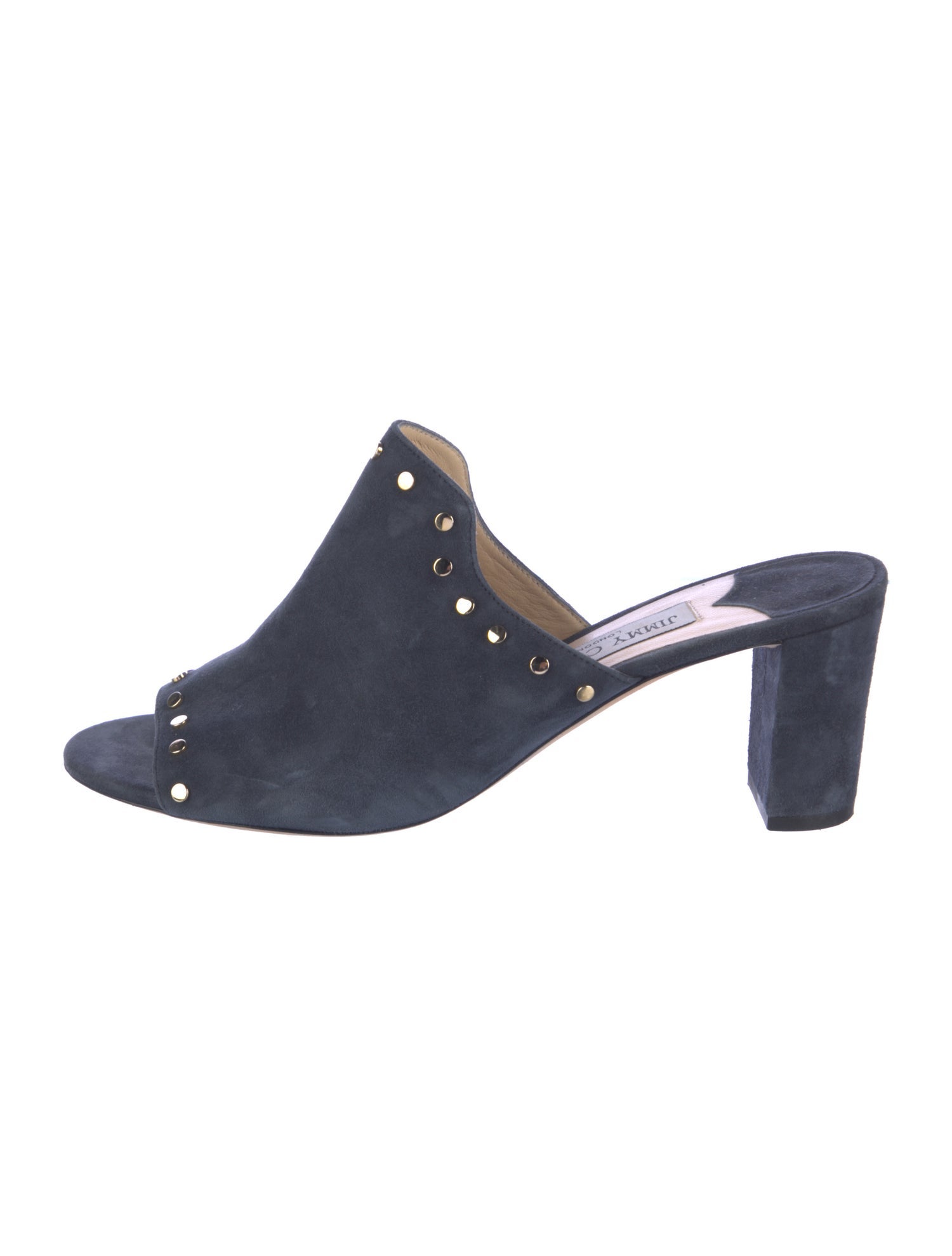 Jimmy Choo Suede Studded Accents Slides